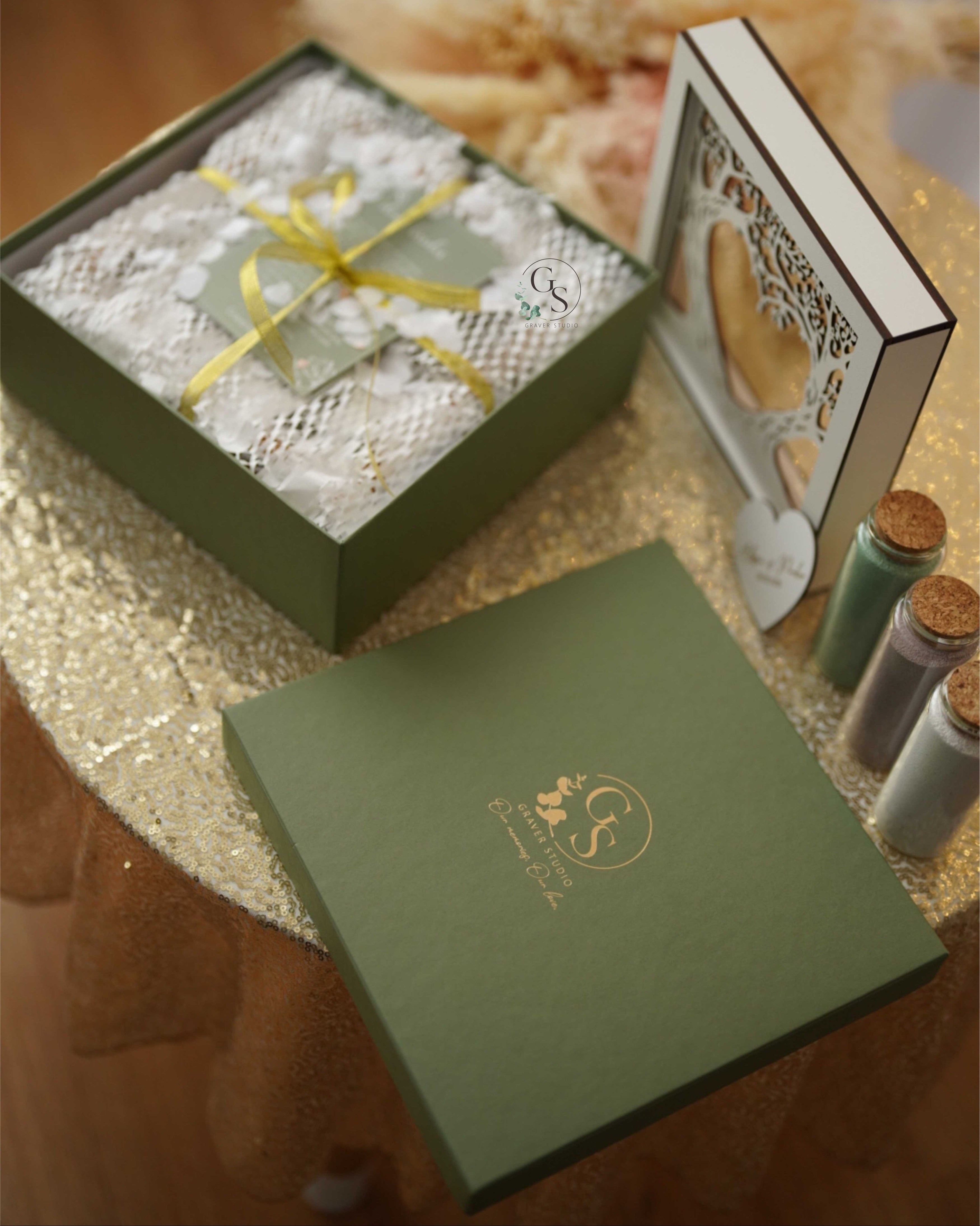 Handmade wooden sand ceremony frame for wedding keepsake