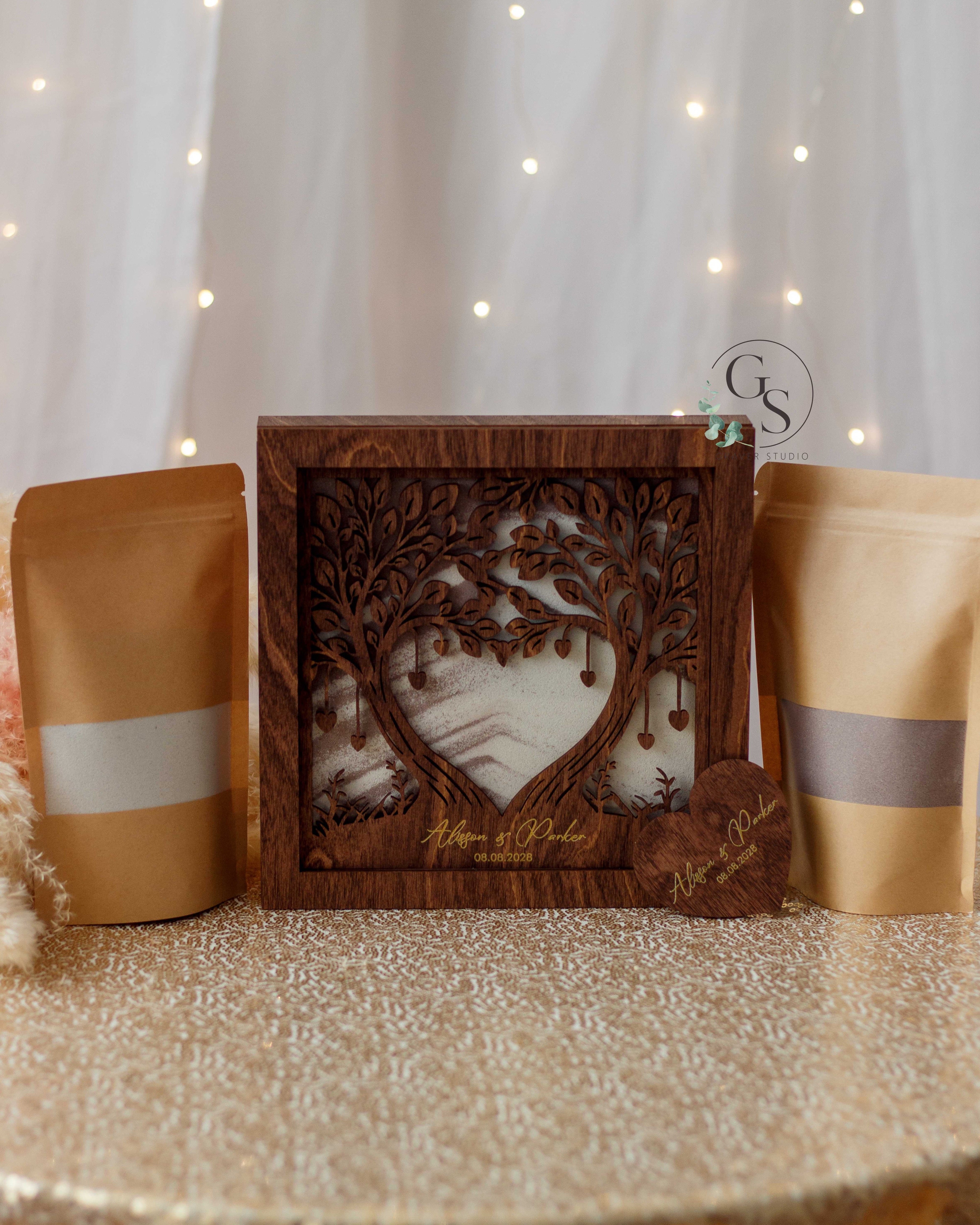 Tree of life wedding unity sand ceremony keepsake gift