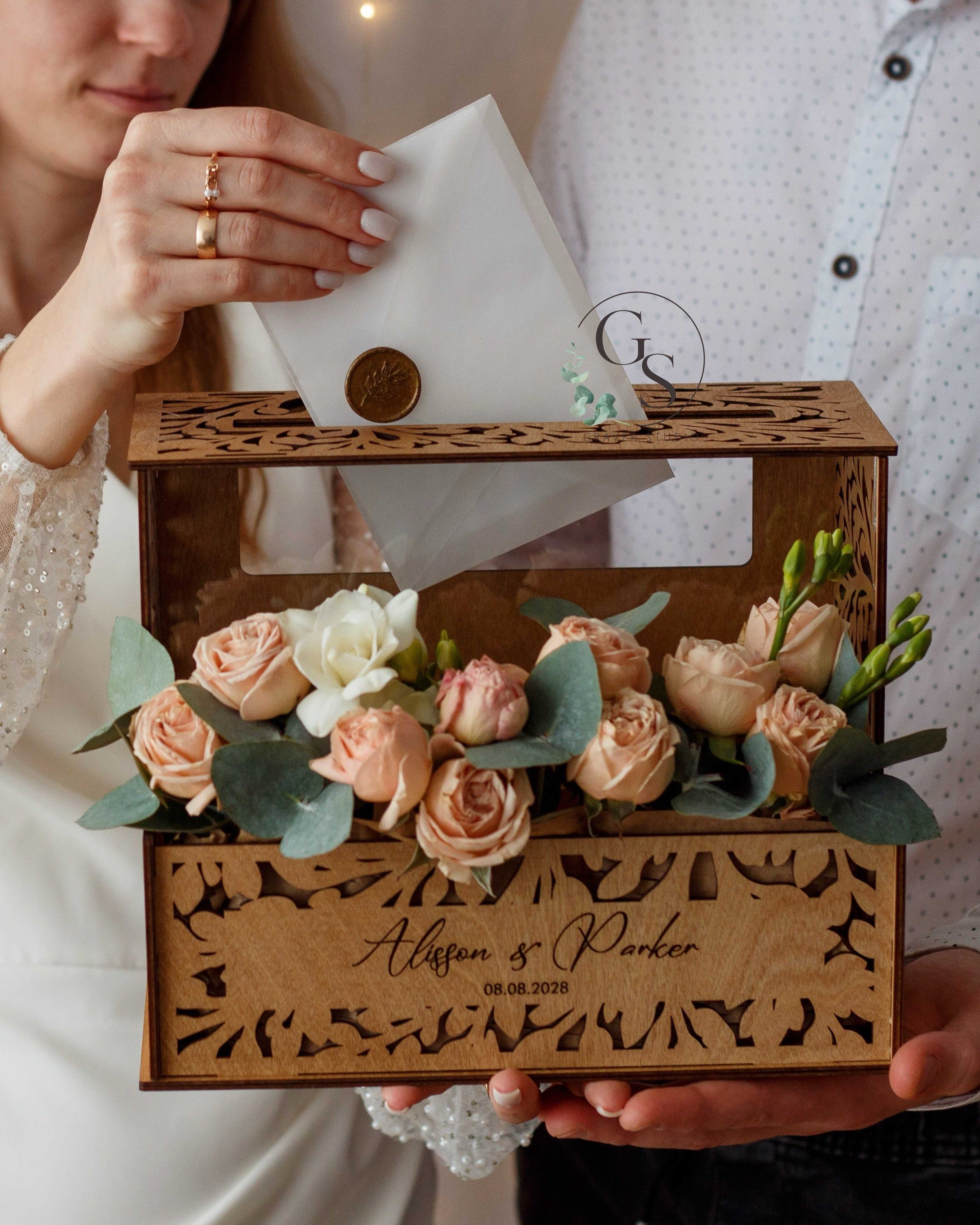 Personalized Wedding Card Box