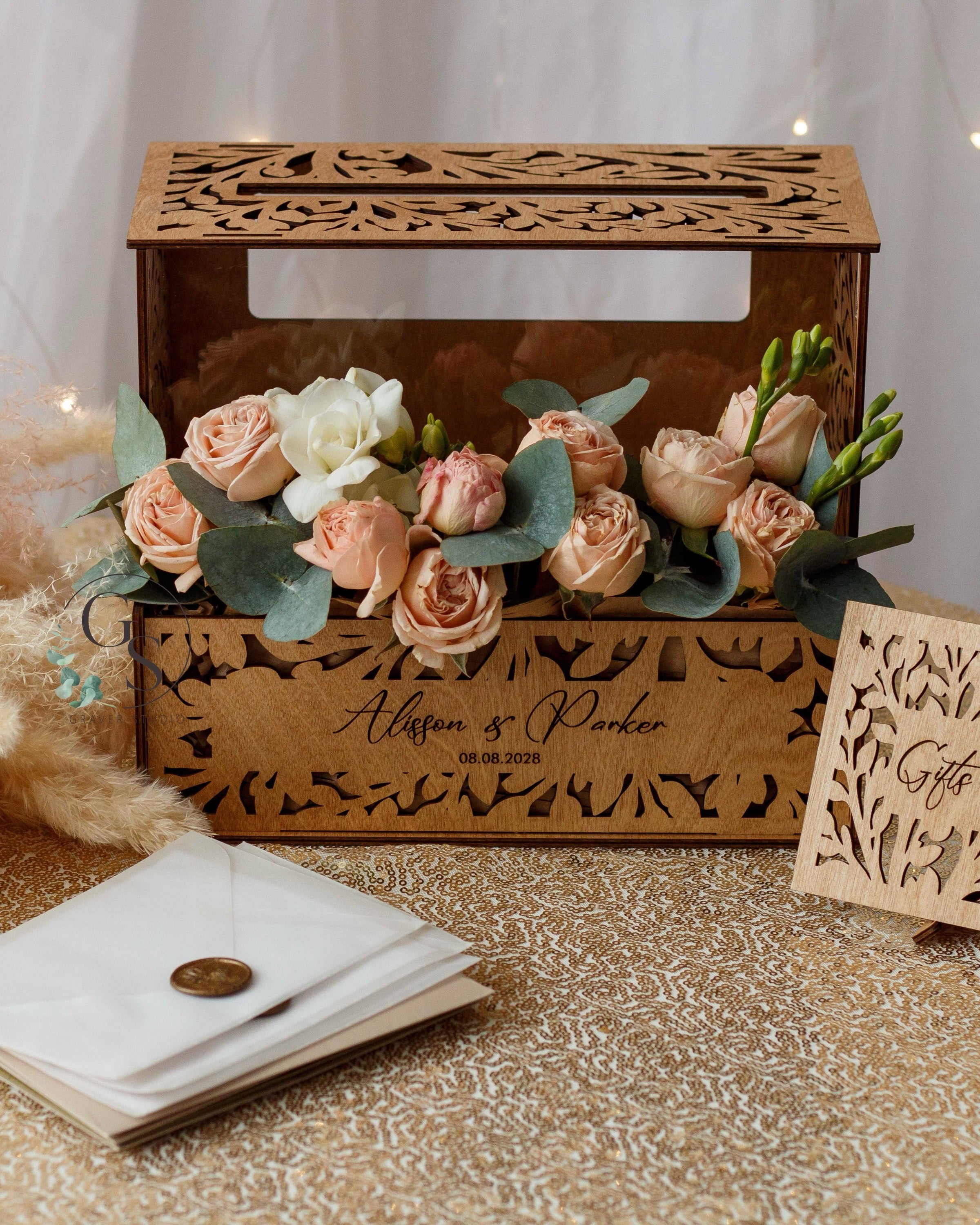 Personalized Wedding Card Box