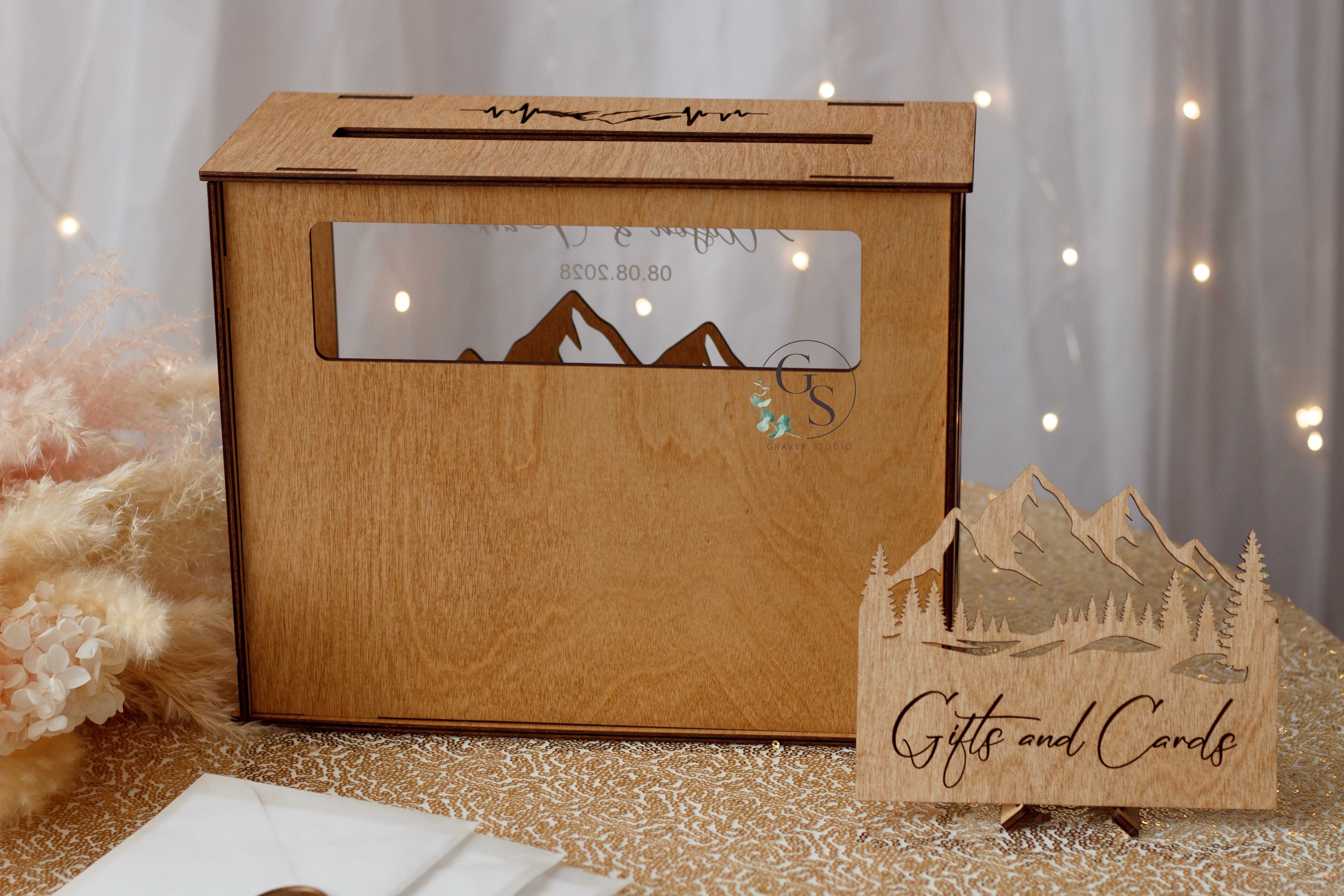 Personalized Mountain Wedding Card Box