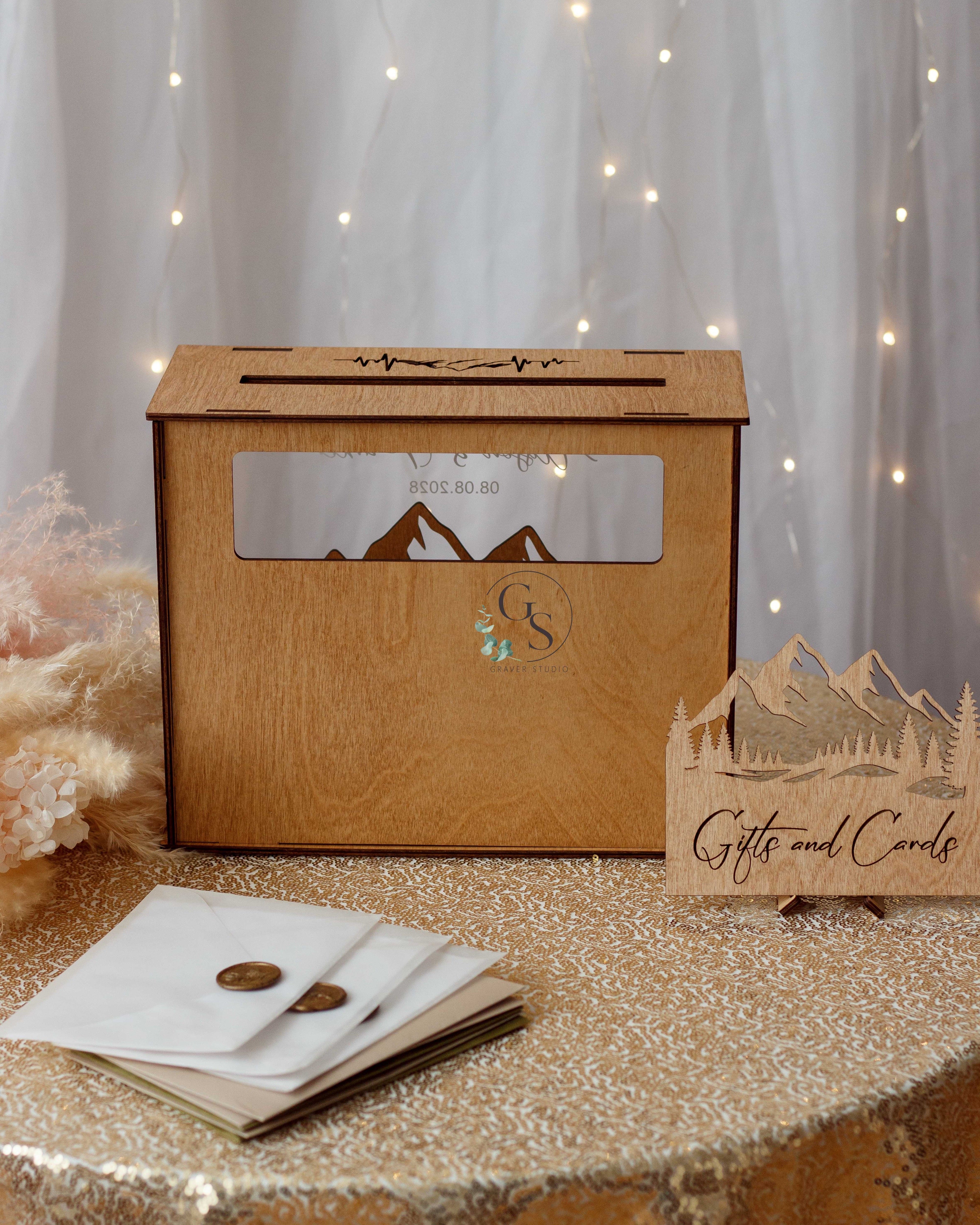 Personalized Mountain Wedding Card Box