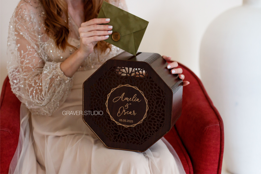 Octagonal Wedding Card Box
