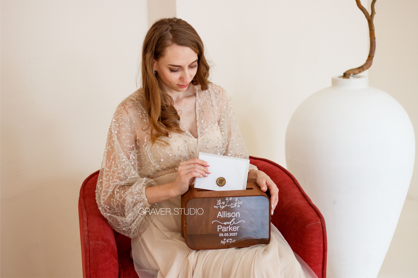 Rectangular Wedding Card Box