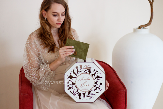 Octagonal Wedding Card Box