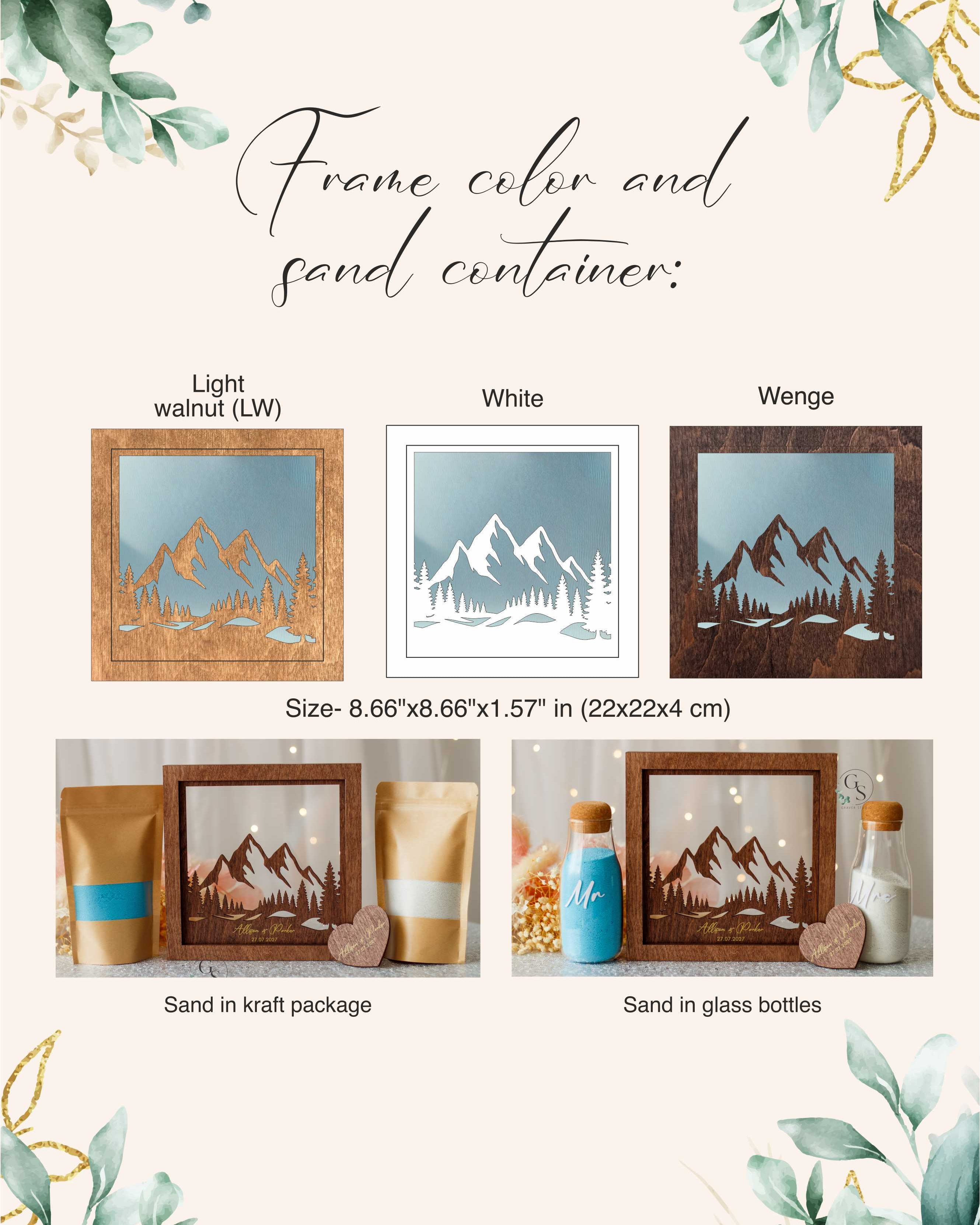 Wedding Sand Ceremony With Mountains