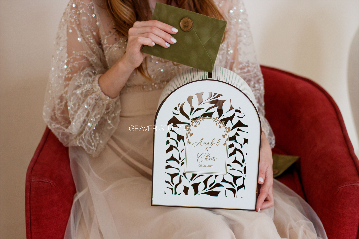 Wedding Envelope Box - Arched Design