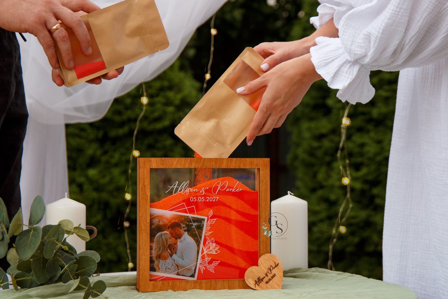 Wedding Sand Ceremony With Photo Print
