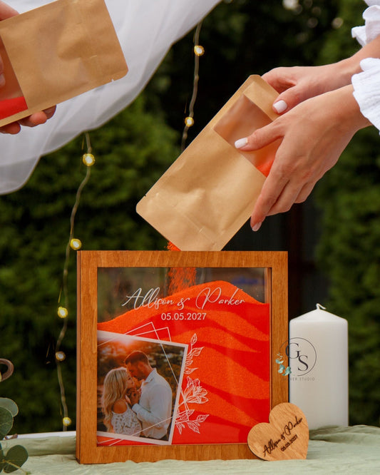 Wedding Sand Ceremony With Photo Print