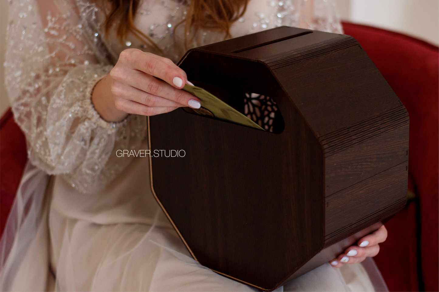 Octagonal Wedding Card Box