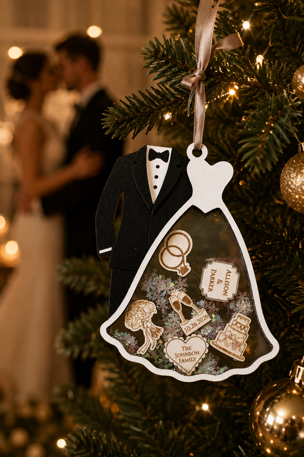 Personalized Wedding Christmas Ornament