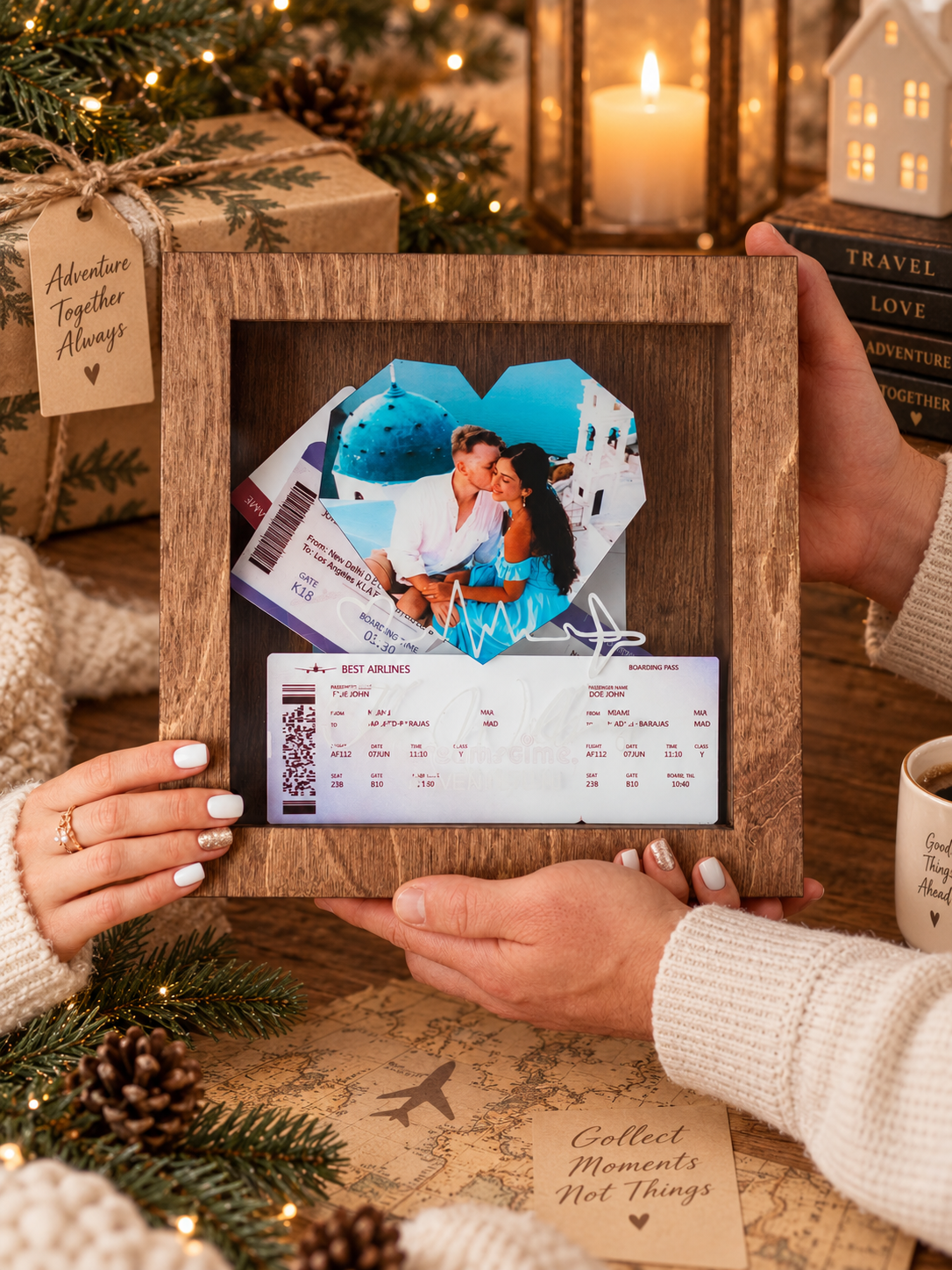 Personalized Travel Memory Box with Photo (Design P1)