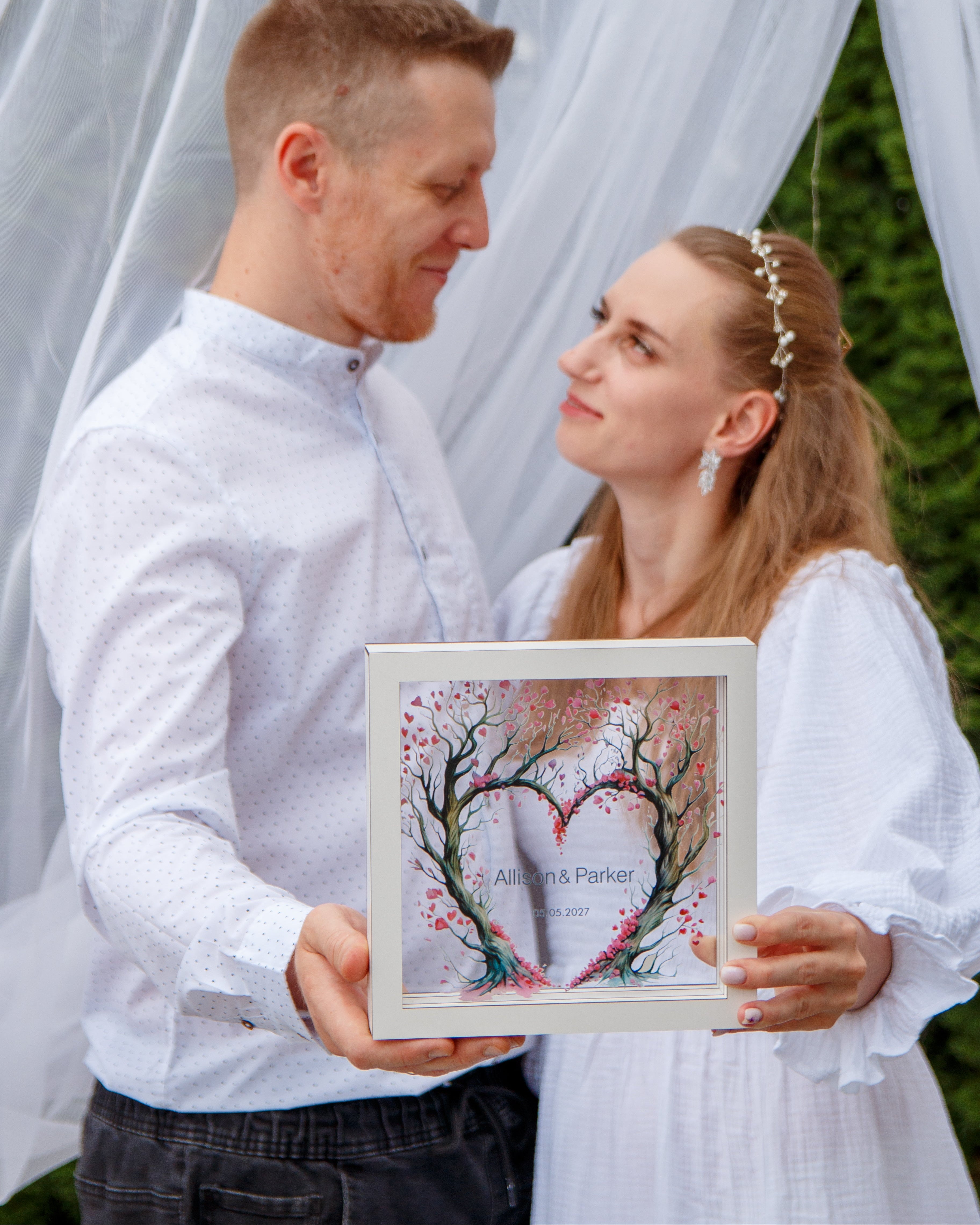 Personalized unity sand frame gift for wedding ceremony