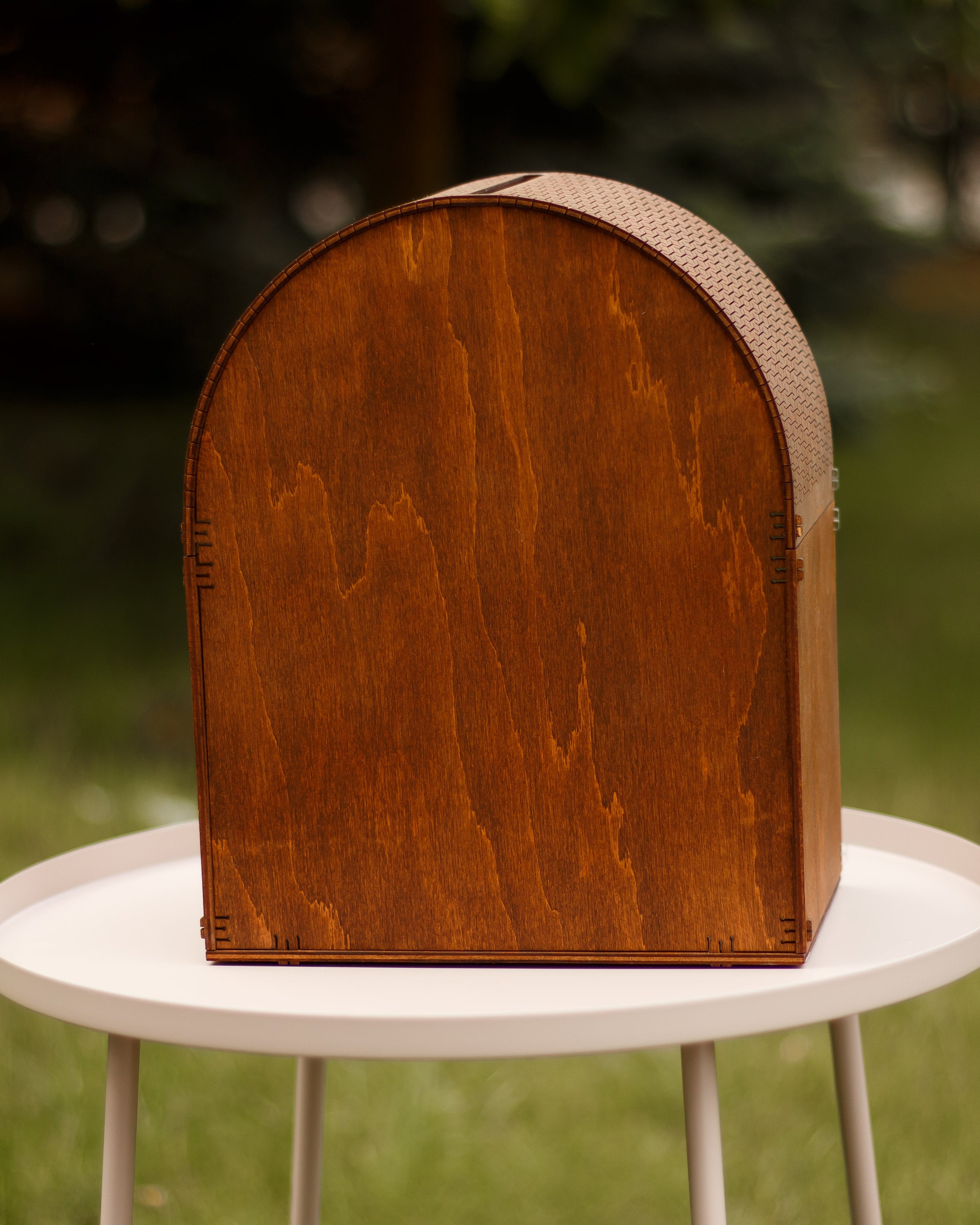 Handmade wooden wedding gift card box rustic style