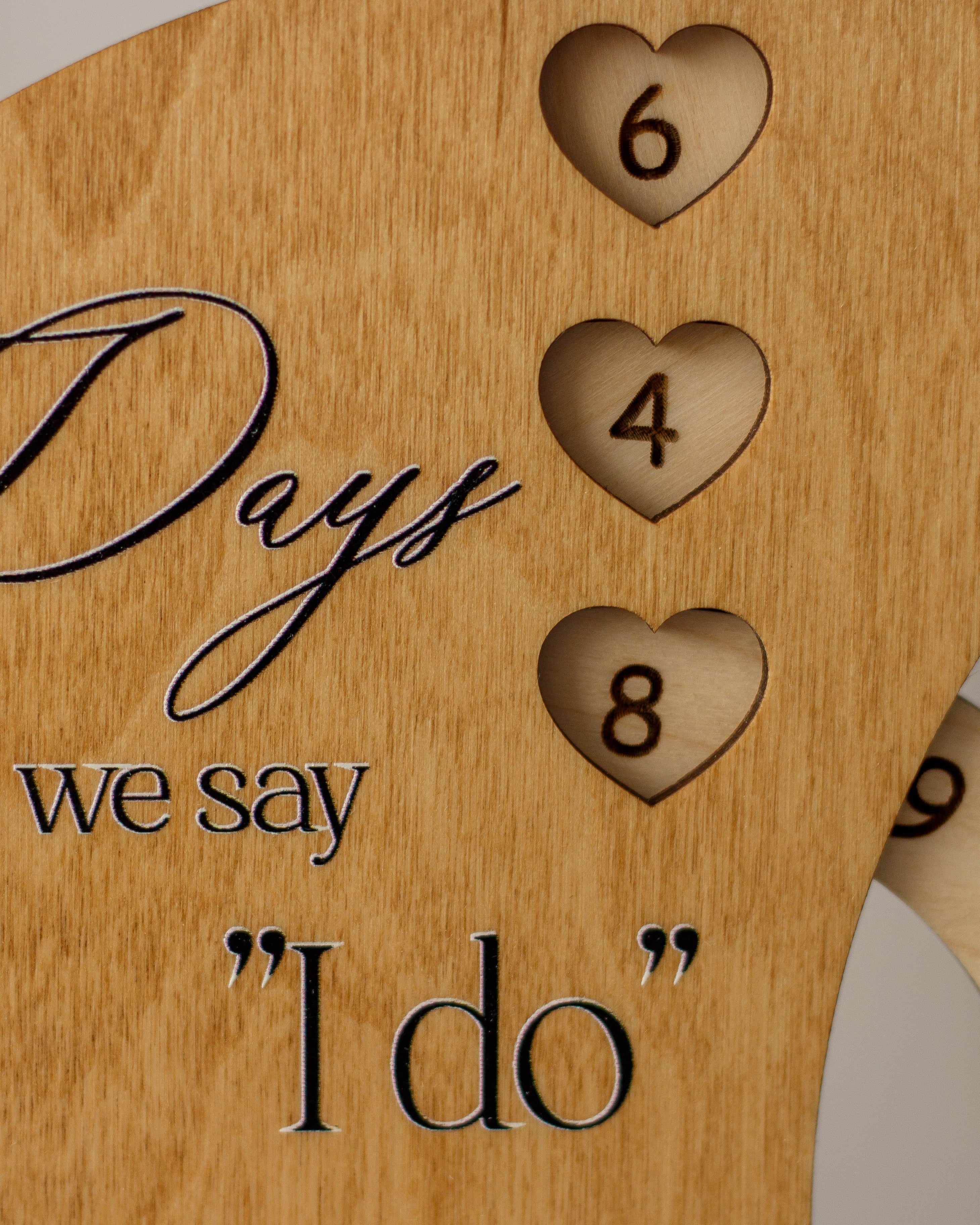 Days until we say I Do wooden countdown decor