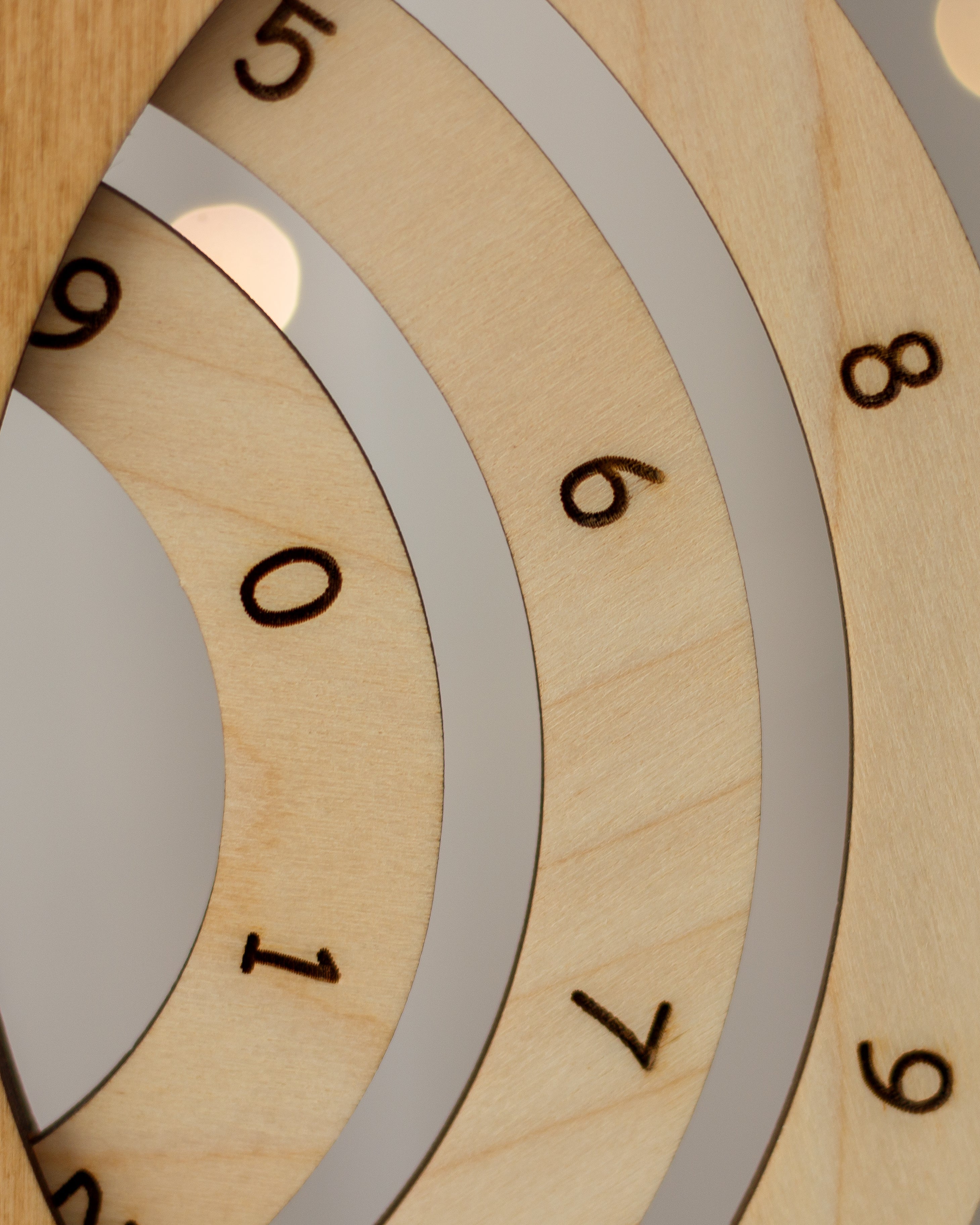 Custom engagement countdown calendar with heart numbers