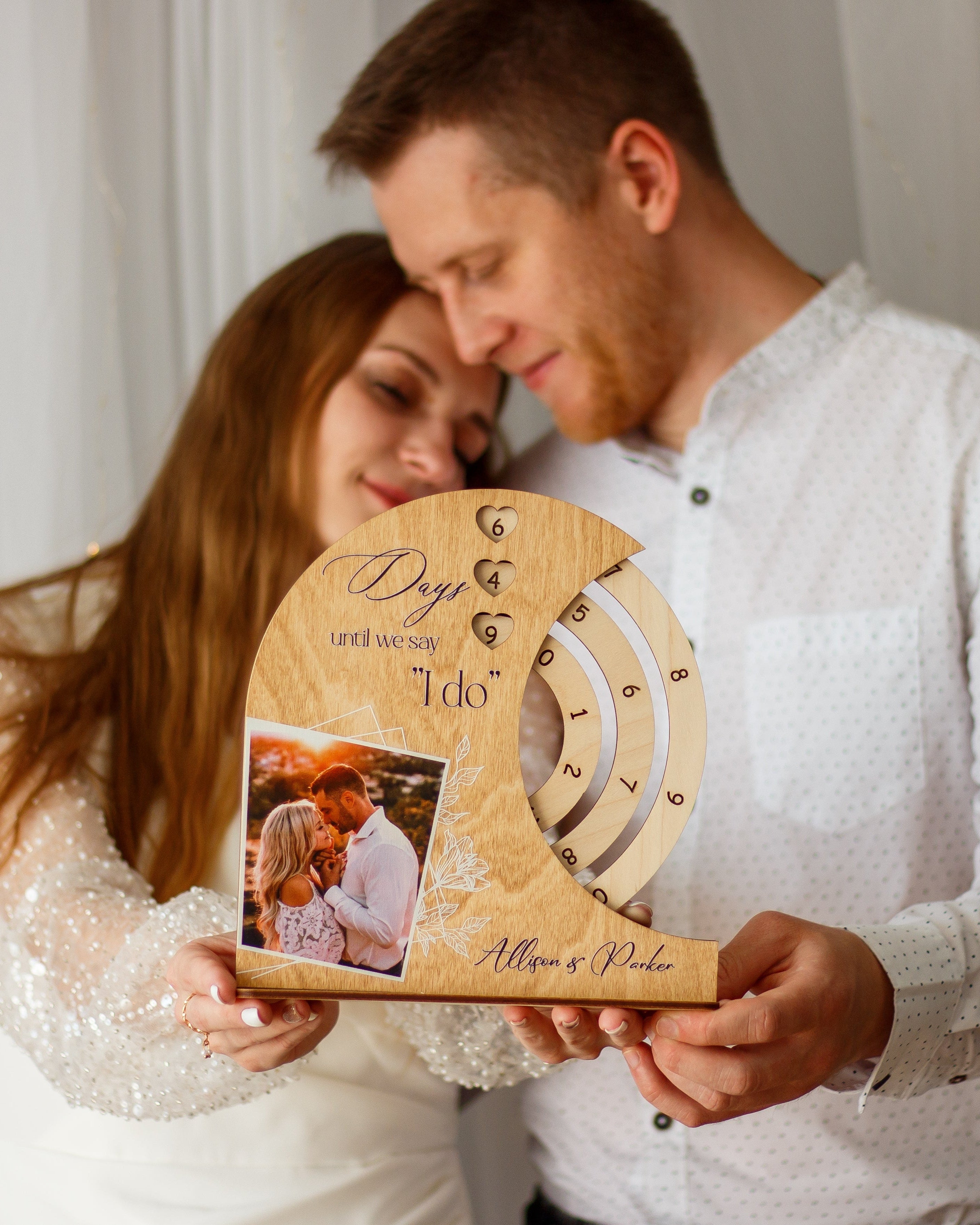 Personalized countdown plaque for future Mr and Mrs