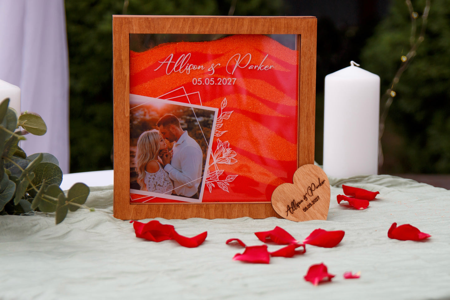 Wedding Sand Ceremony With Photo Print