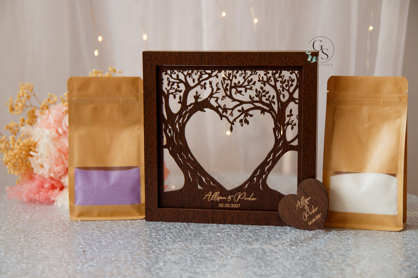 Wedding Sand Ceremony With Tree