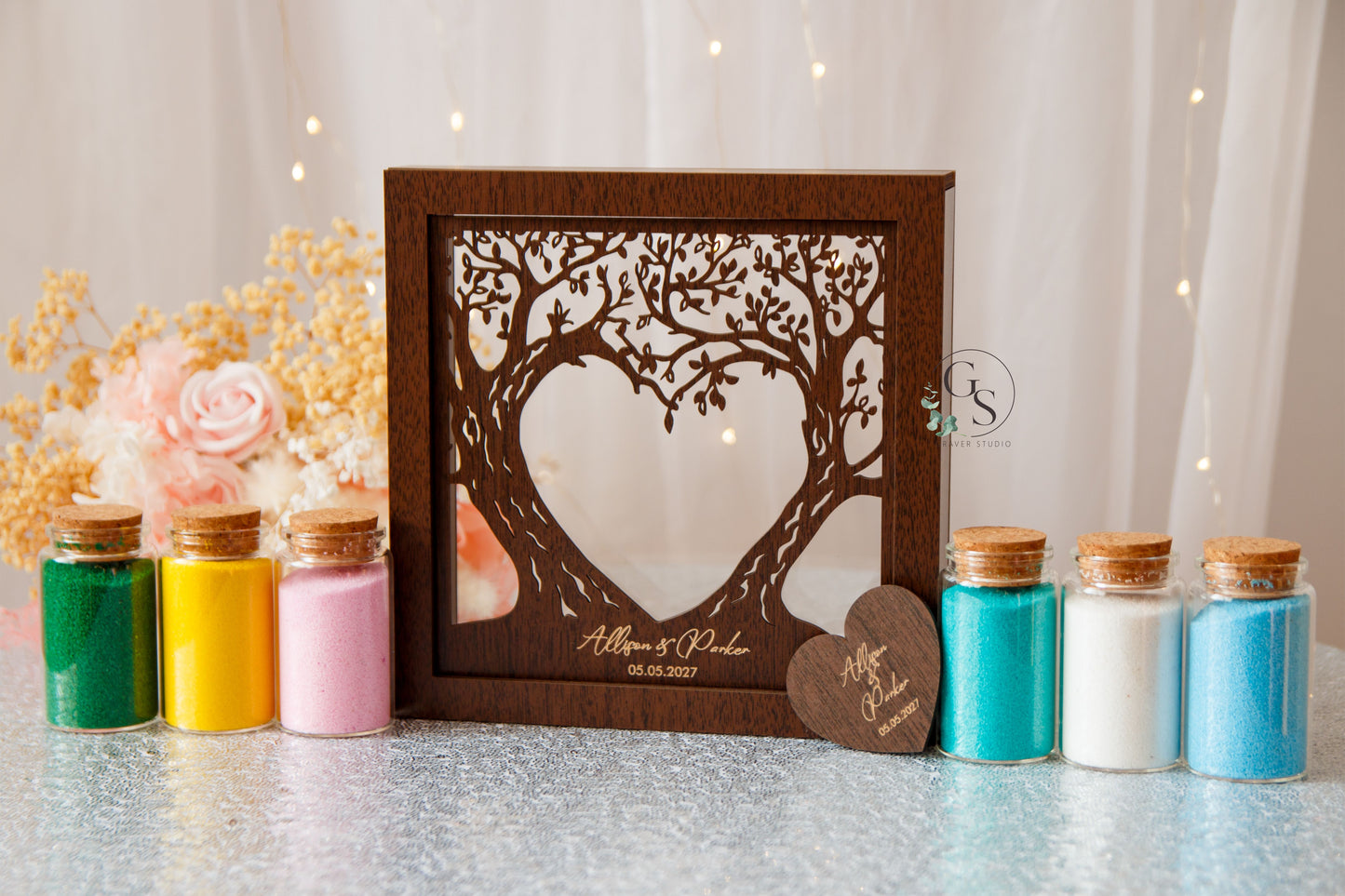 Wedding Sand Ceremony With Tree