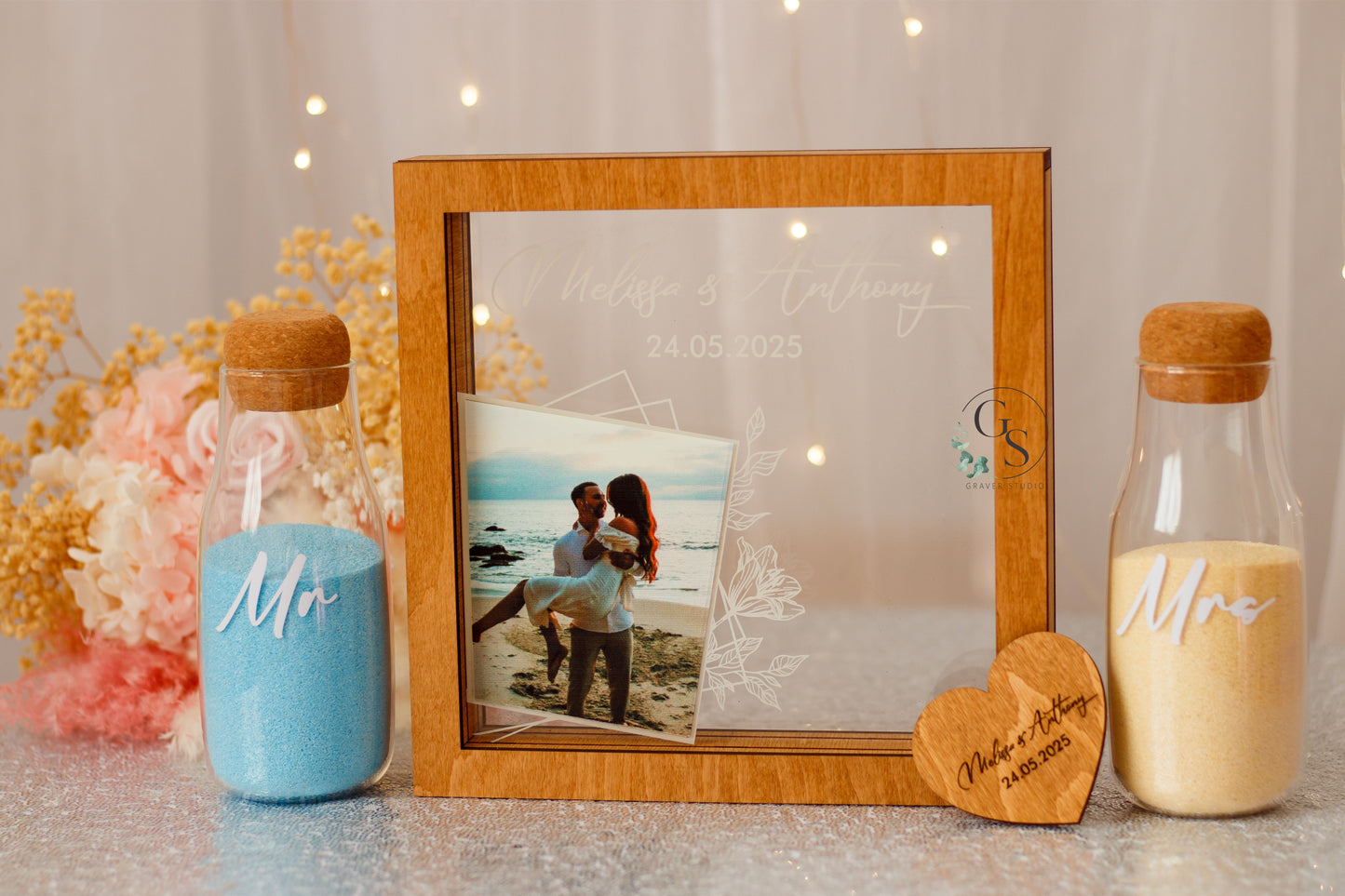 Wedding Sand Ceremony With Photo Print