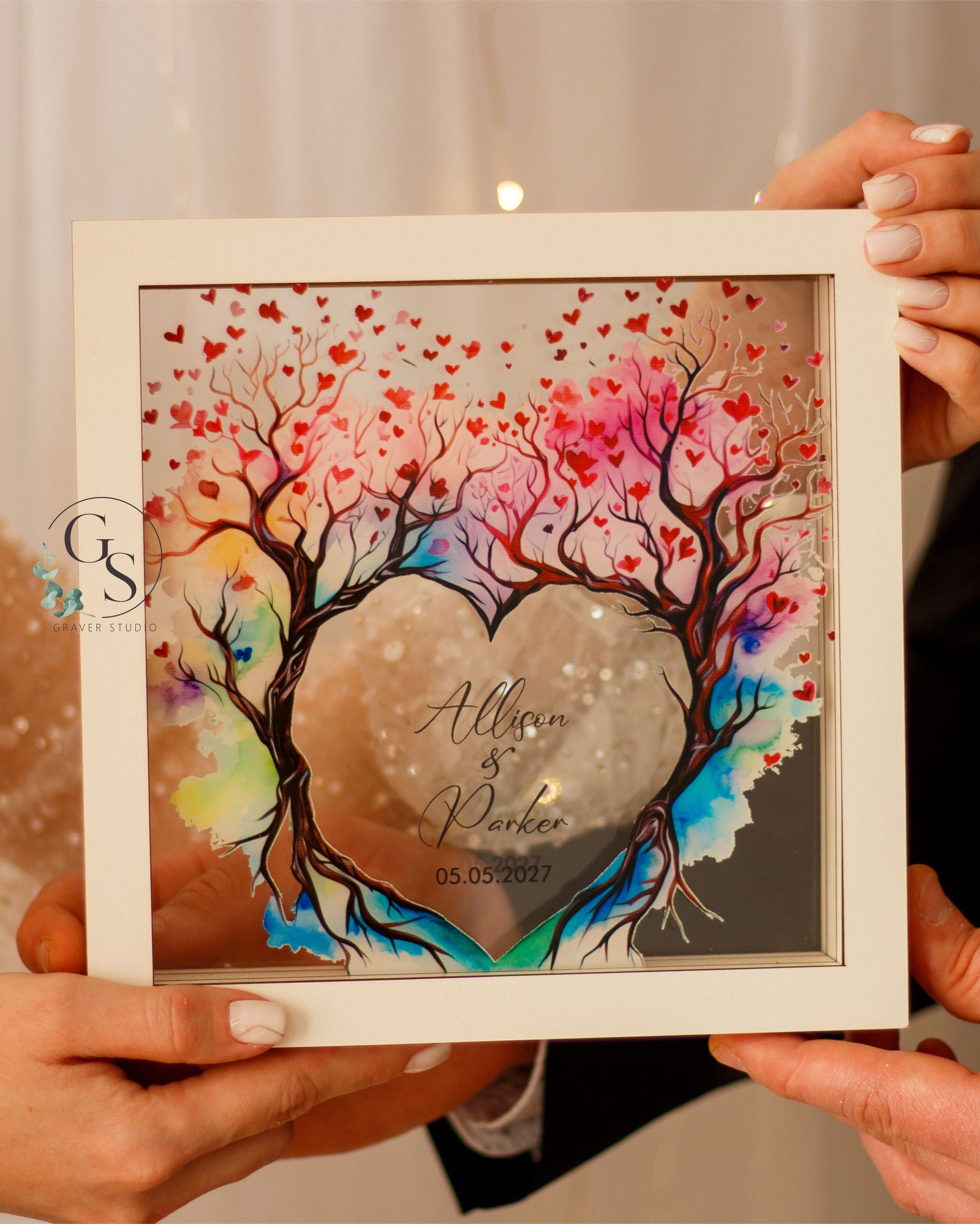 Wedding sand ceremony frame for vow renewal celebration