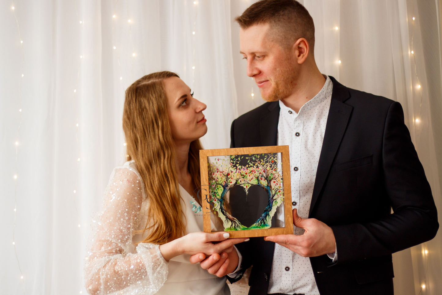 Wedding Sand Ceremony With Tree Print