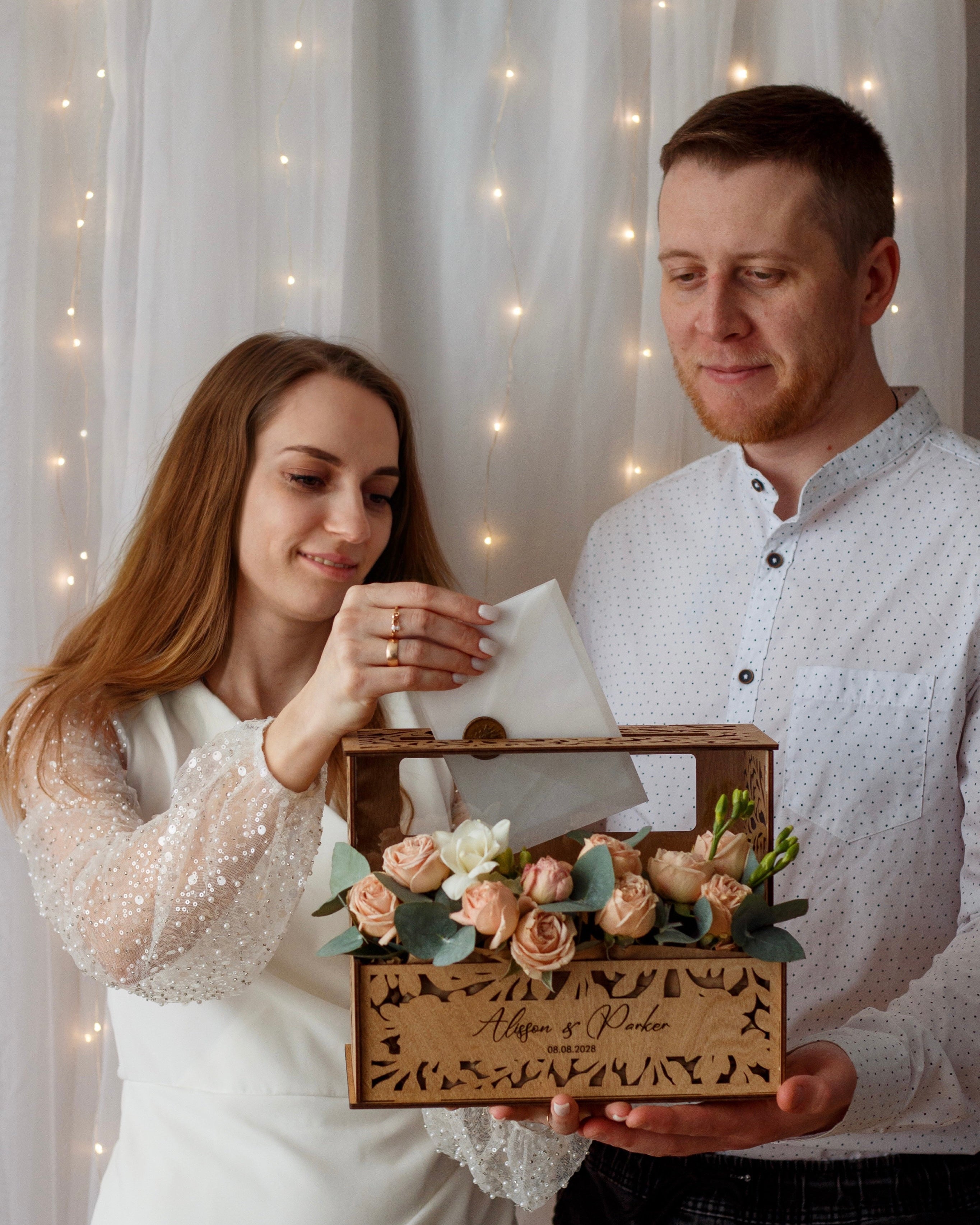 Personalized Wedding Card Box