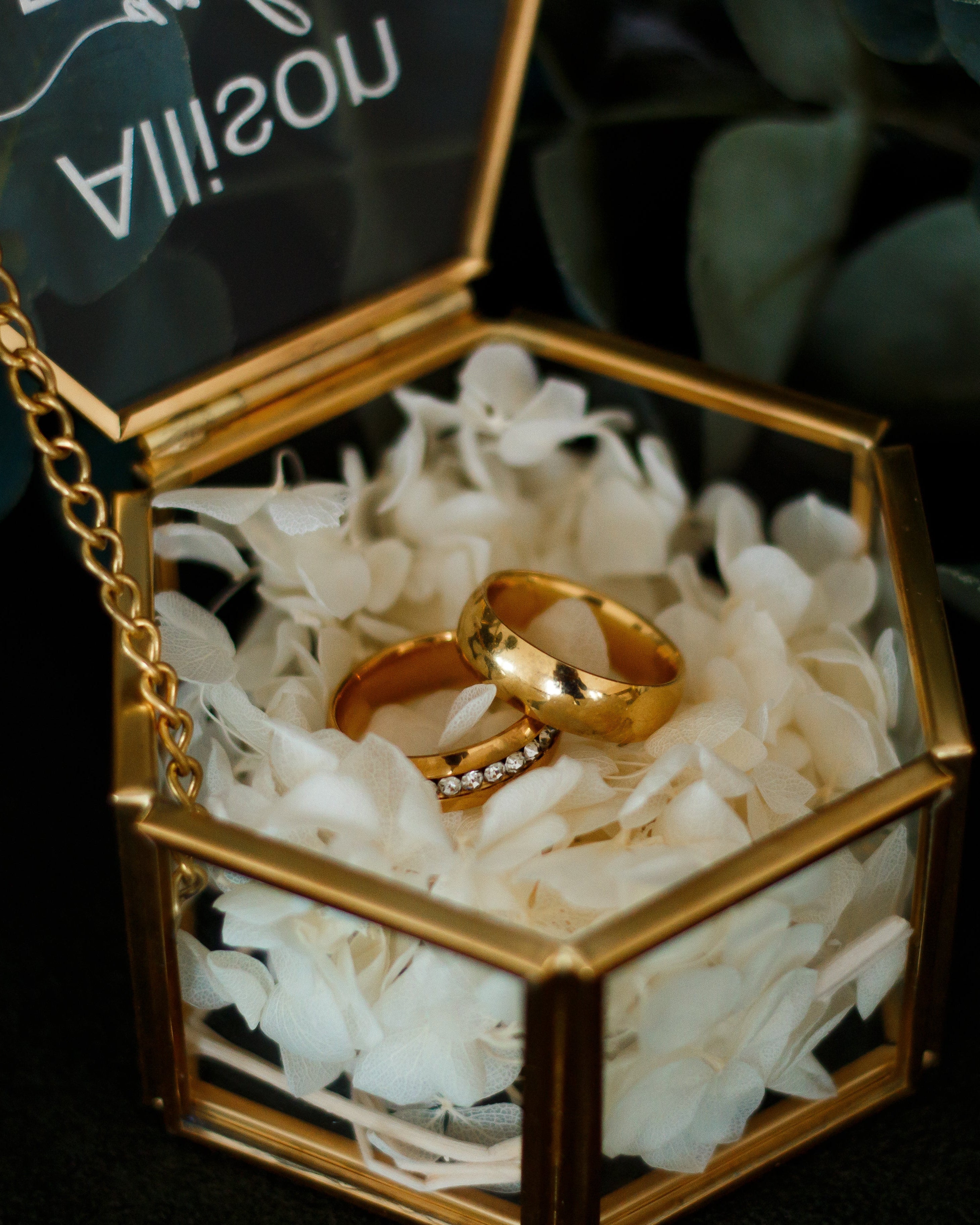 Personalized Glass Engagement Ring Box