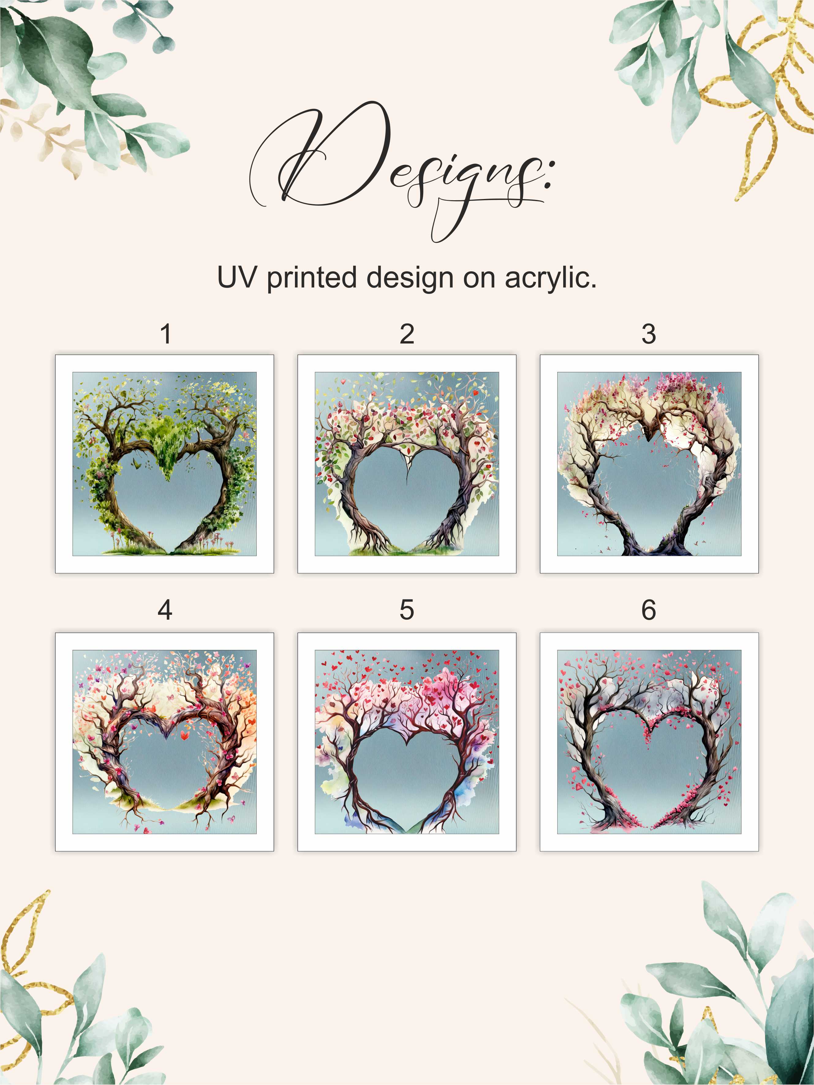 Wedding Sand Ceremony With Tree Print