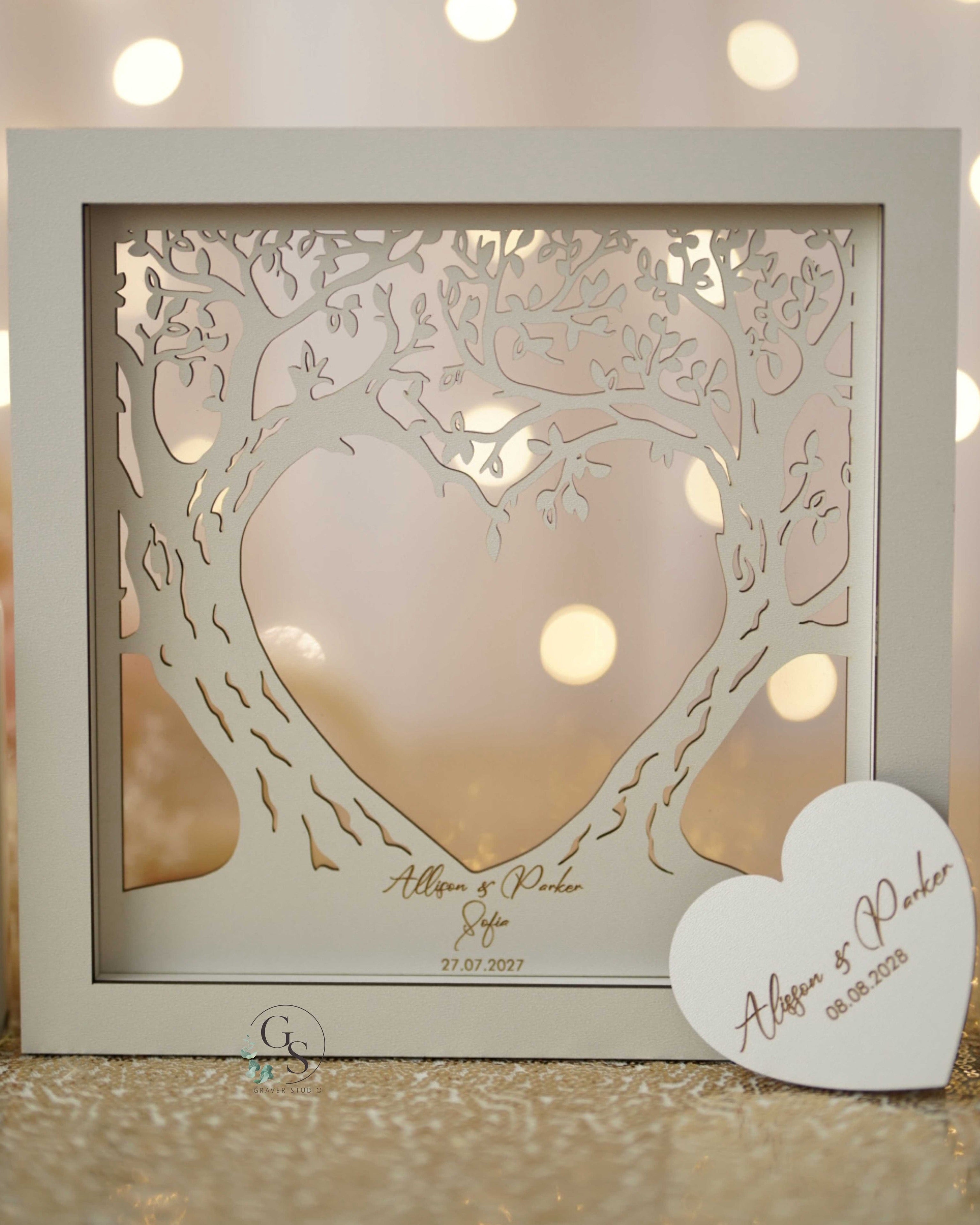 Wedding Sand Ceremony With Family Tree