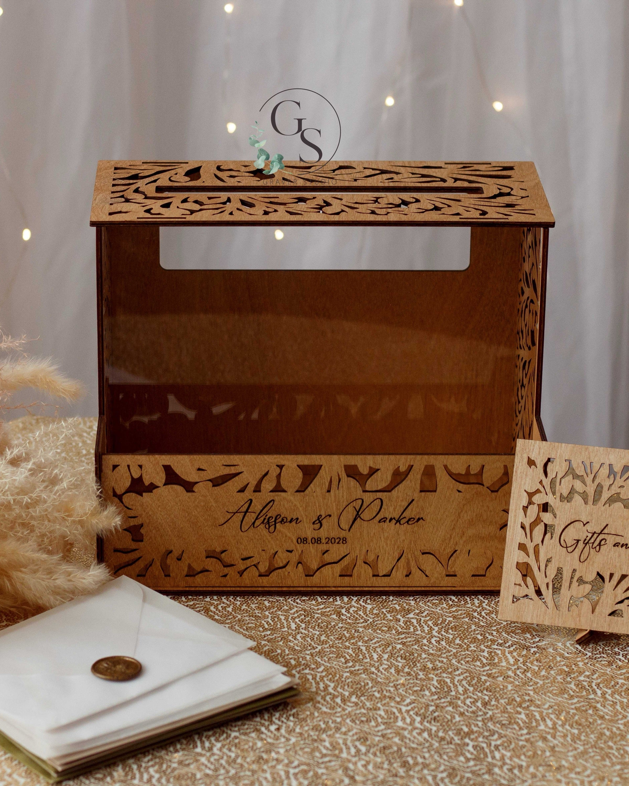 Personalized Wedding Card Box