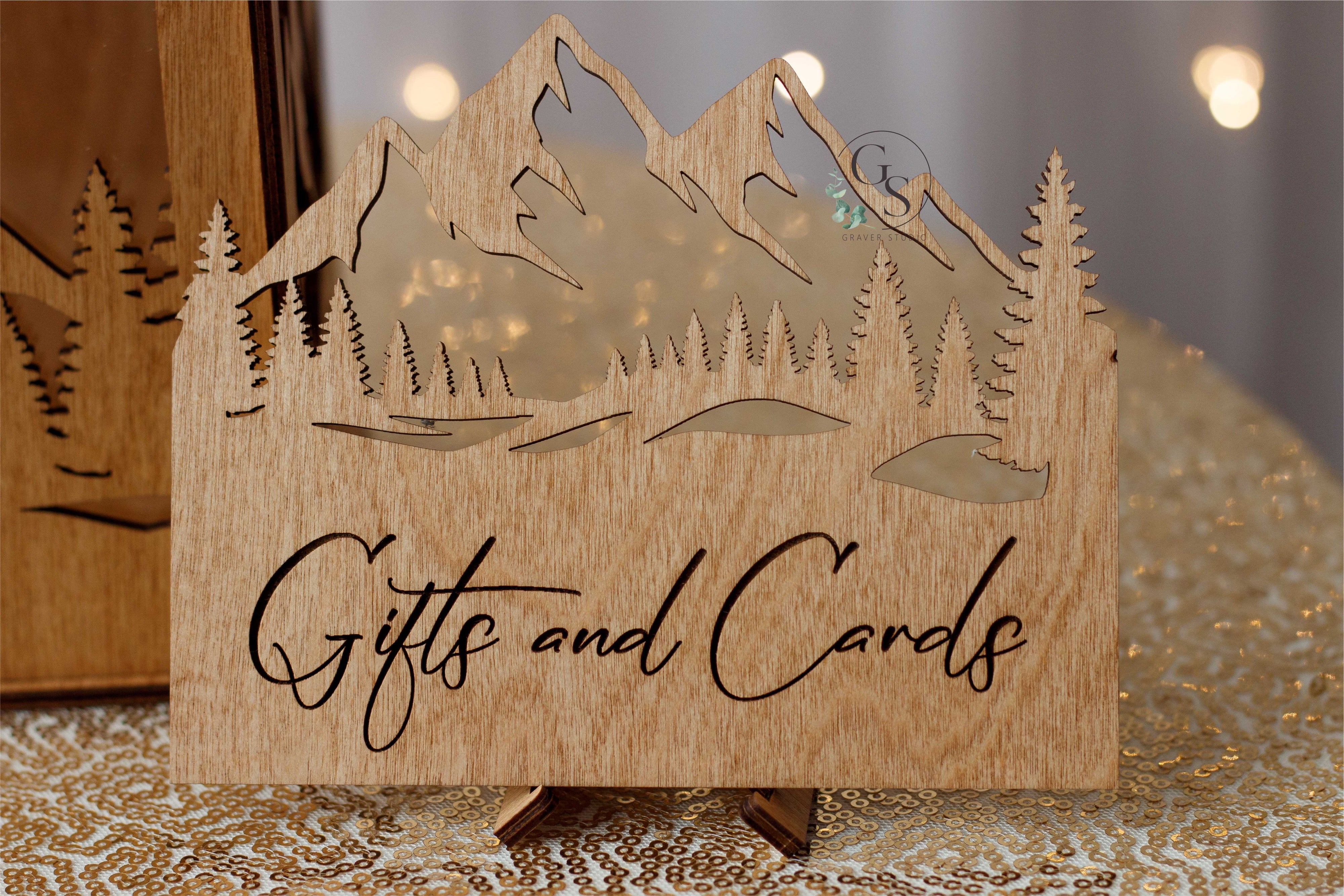 Personalized Mountain Wedding Card Box