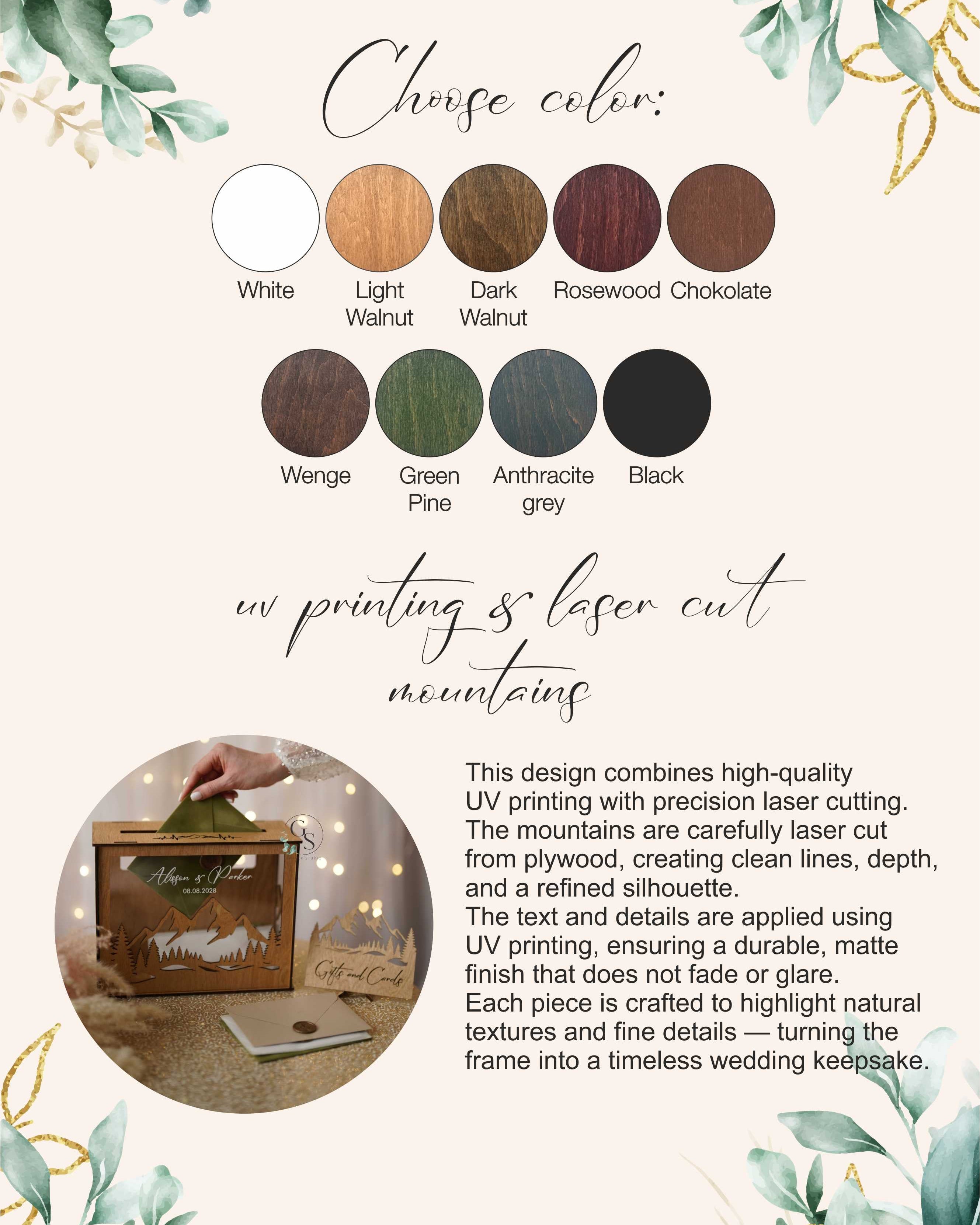 Personalized Mountain Wedding Card Box