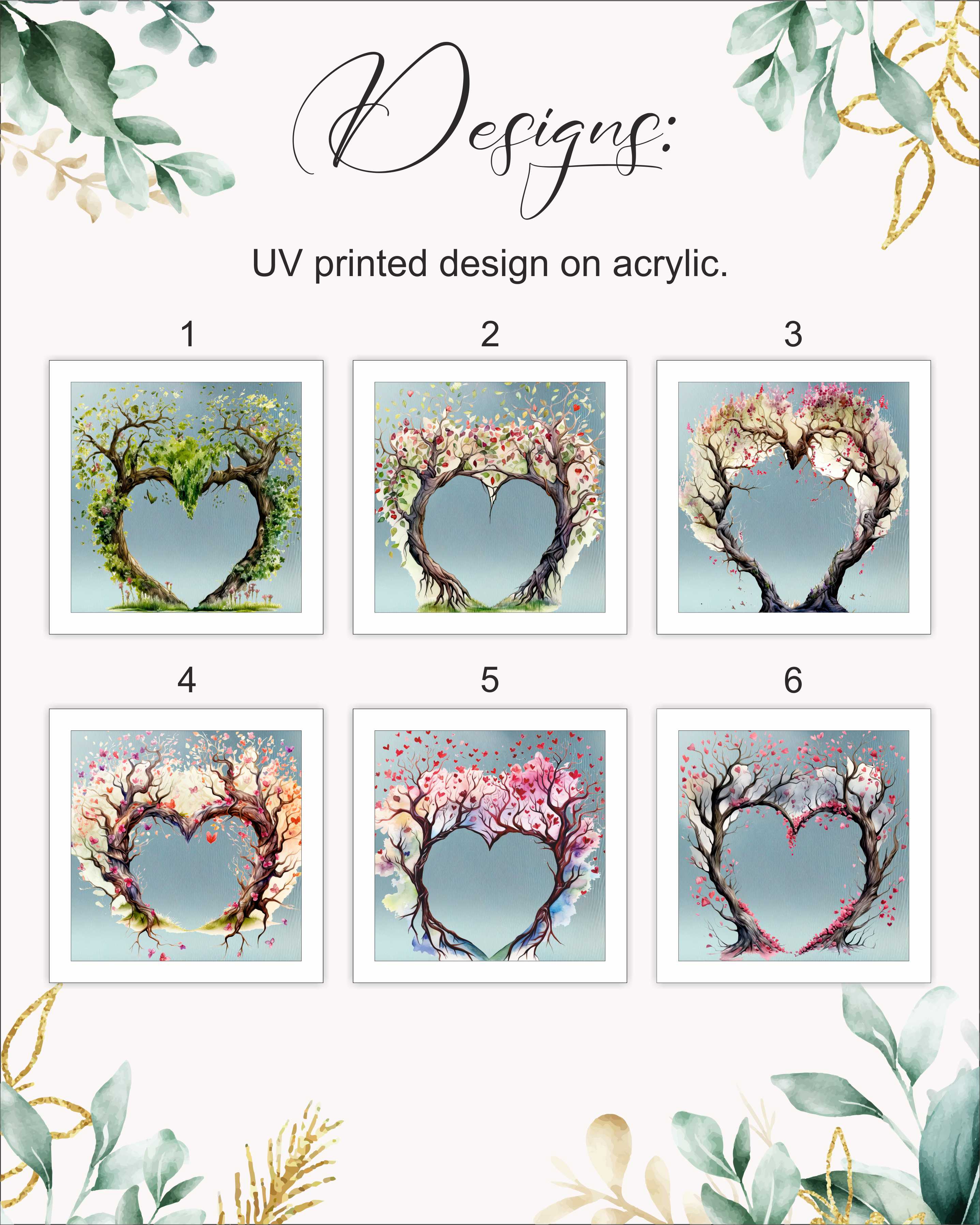 Personalized Wooden Wedding Card Box with Family Tree