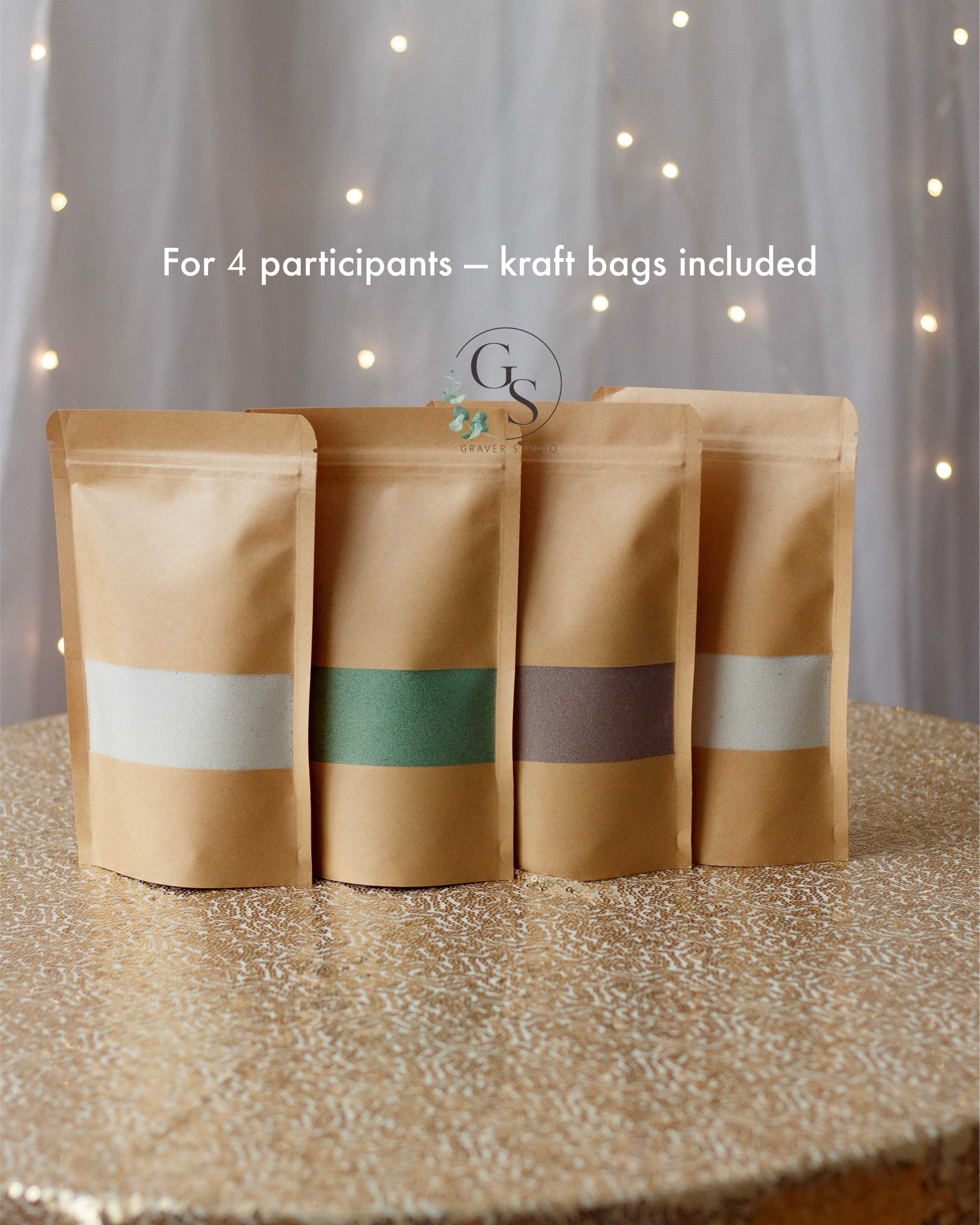 Elegant personalized sand ceremony keepsake for newlyweds