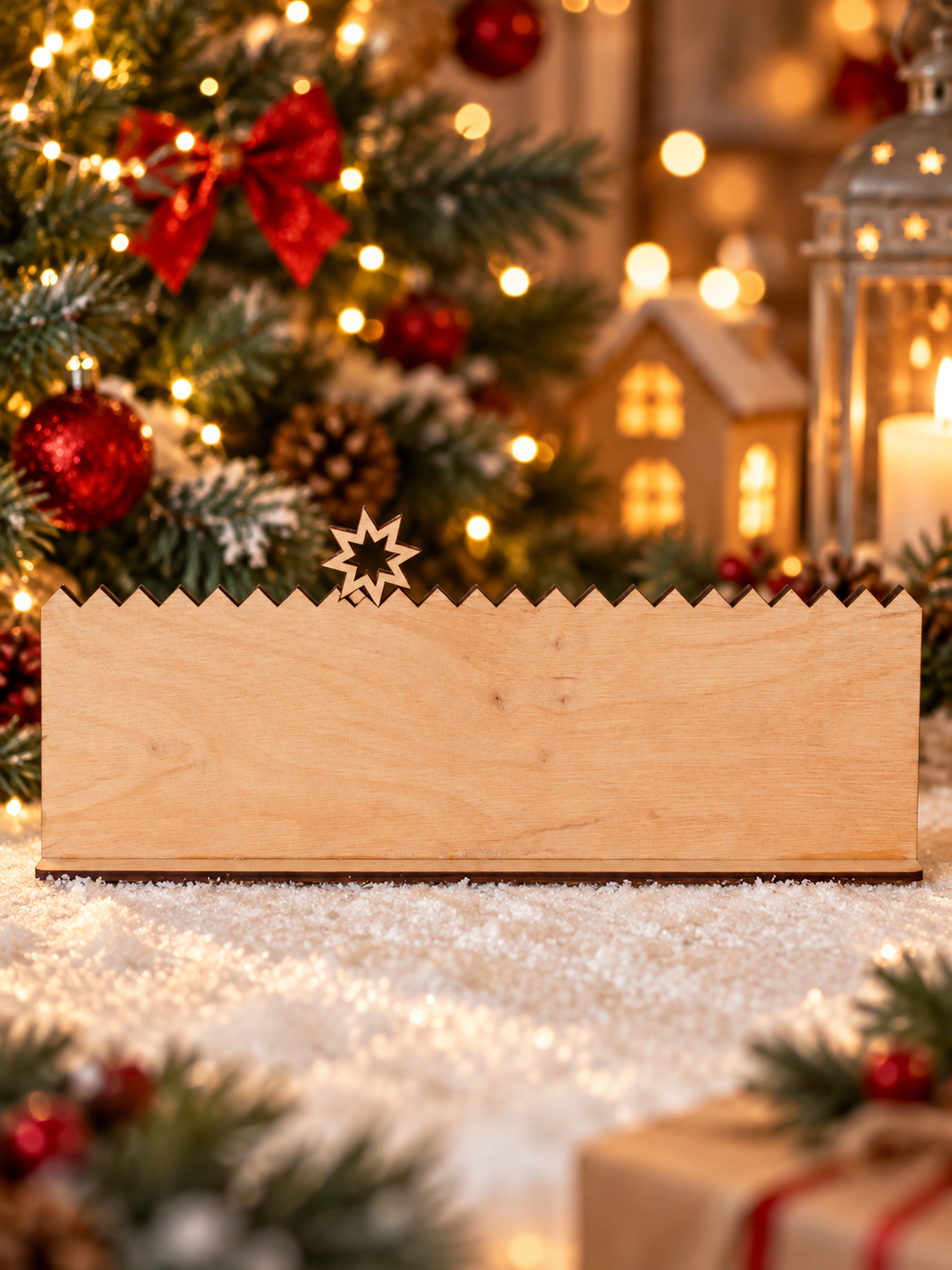 Wooden Christmas Advent Calendar – Christmas Village Countdown