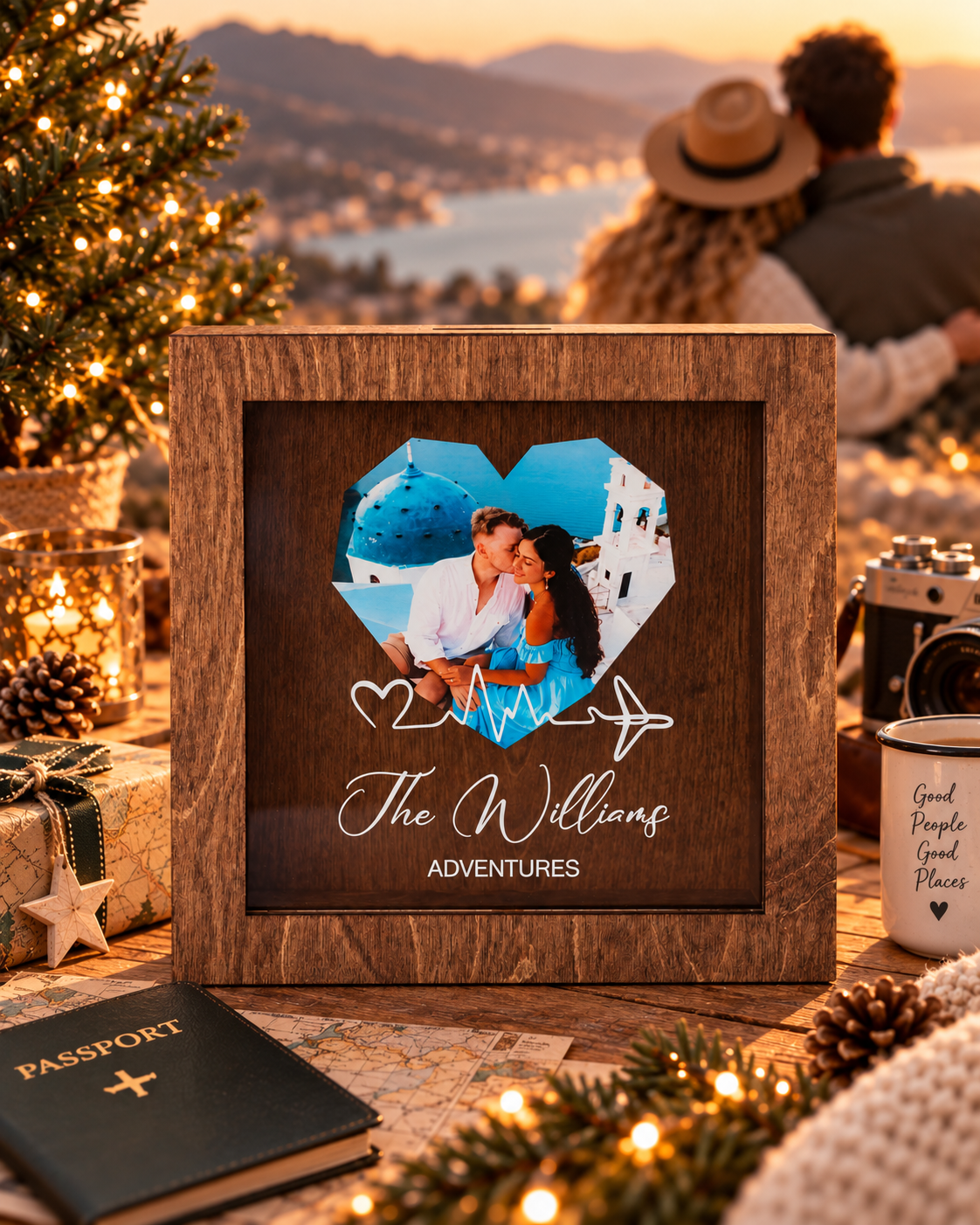 Personalized Travel Memory Box with Photo (Design P1)