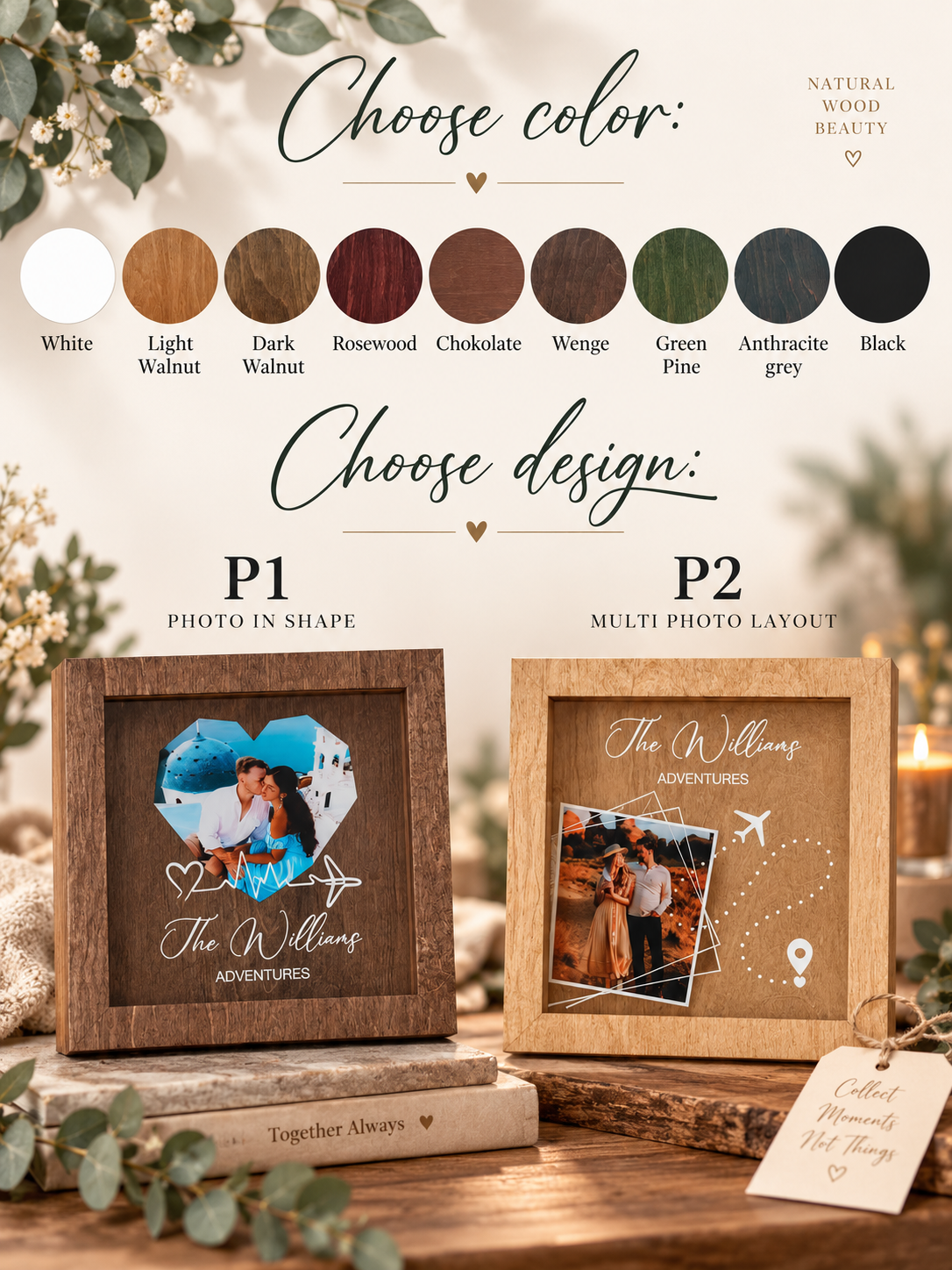 Personalized Travel Memory Box with Photo (Design P1)