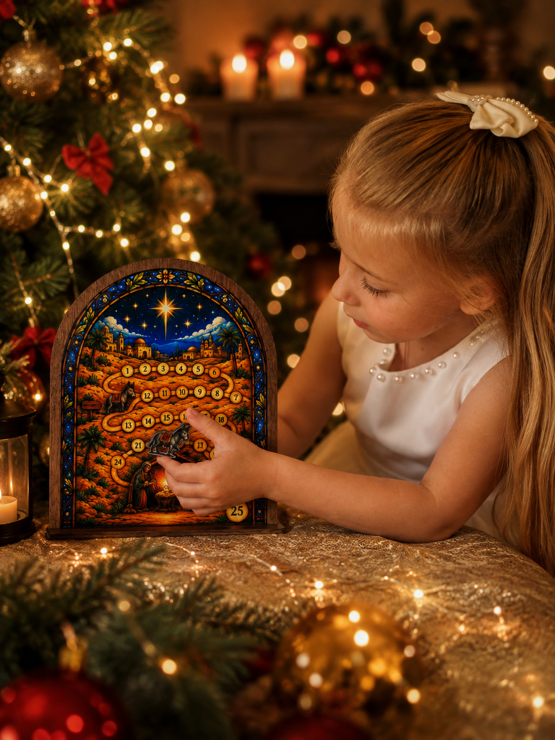 Wooden Magnetic Nativity Advent Calendar
