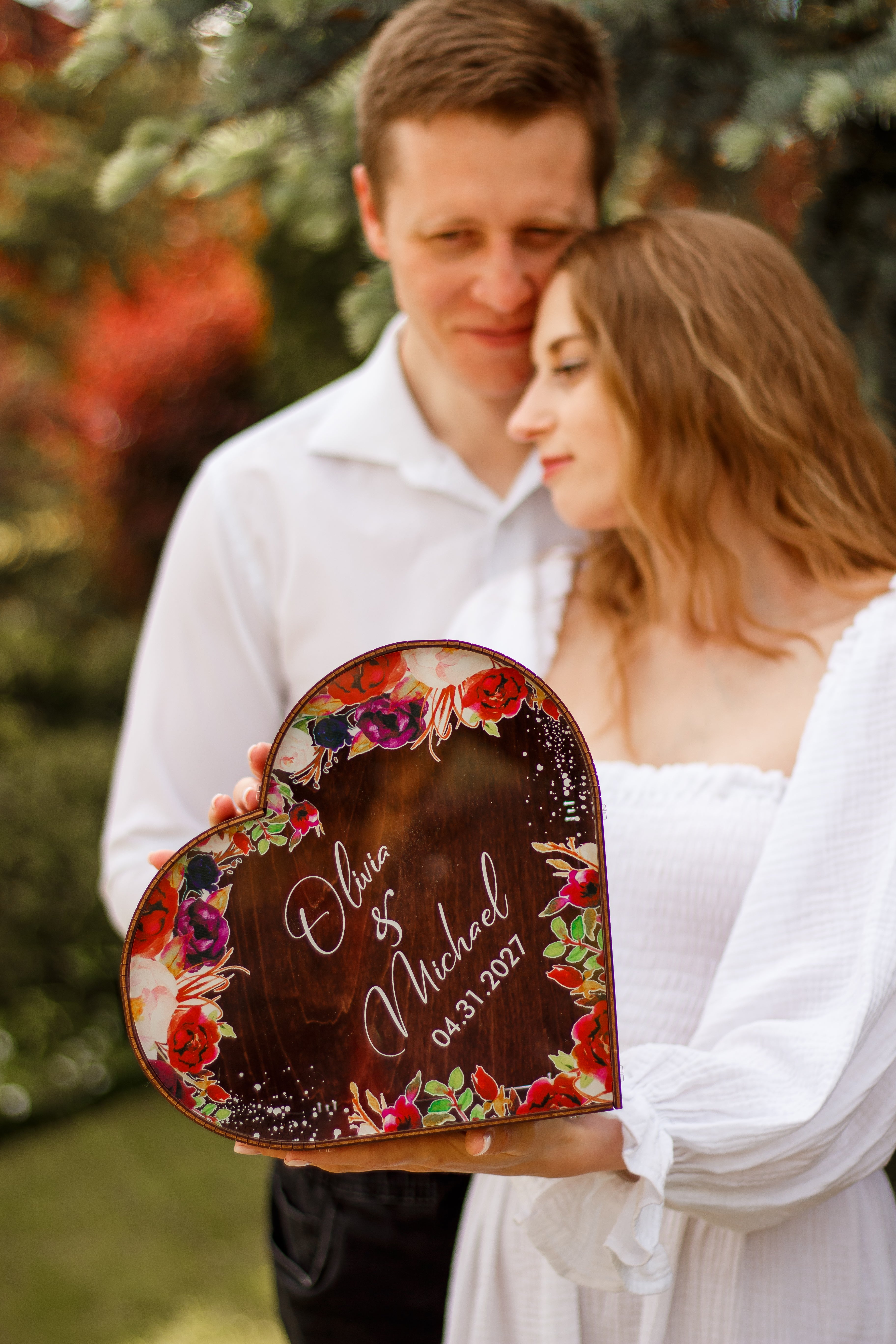 Decorative wooden box for wedding cards and cash