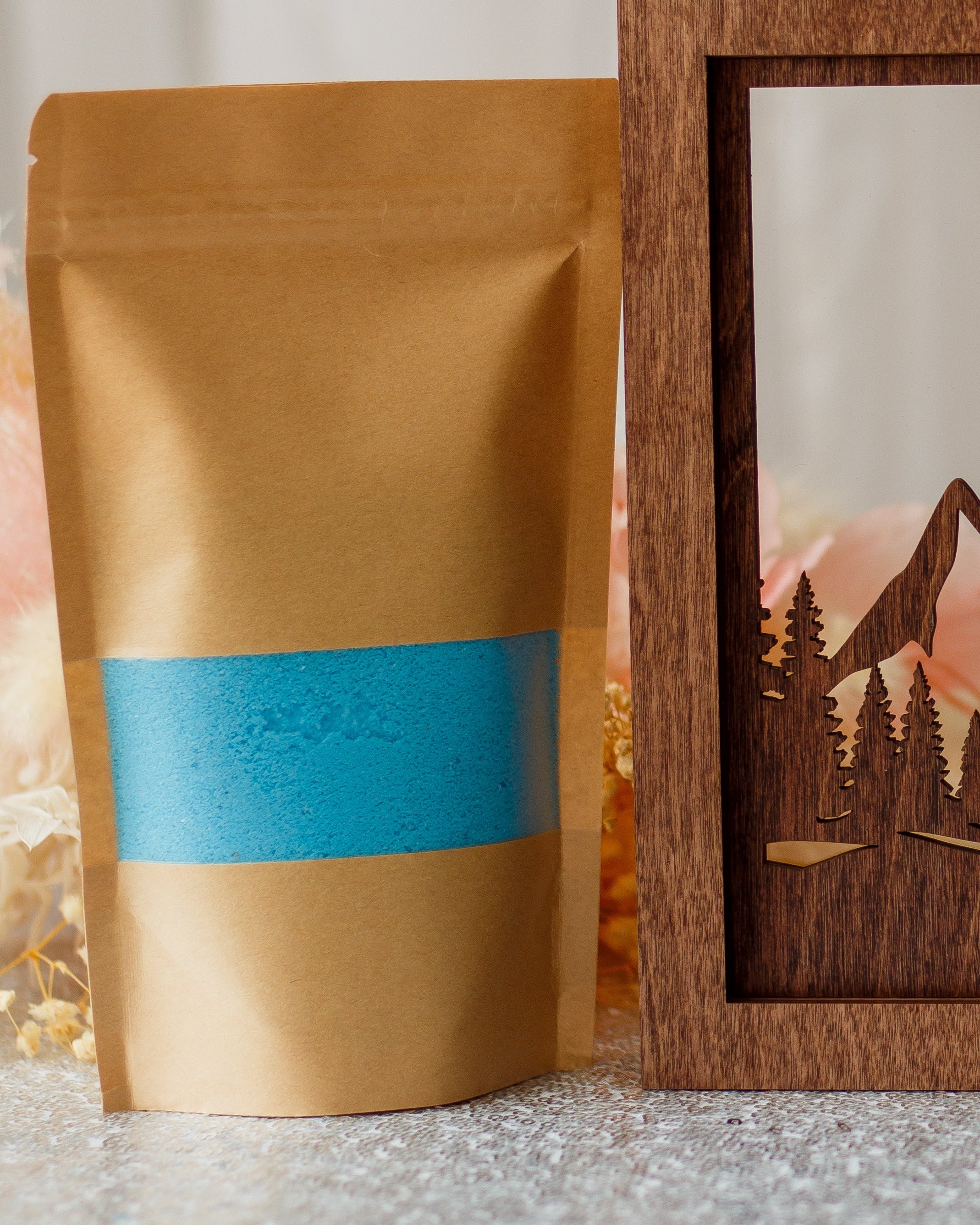 Wedding keepsake sand ceremony frame mountain theme