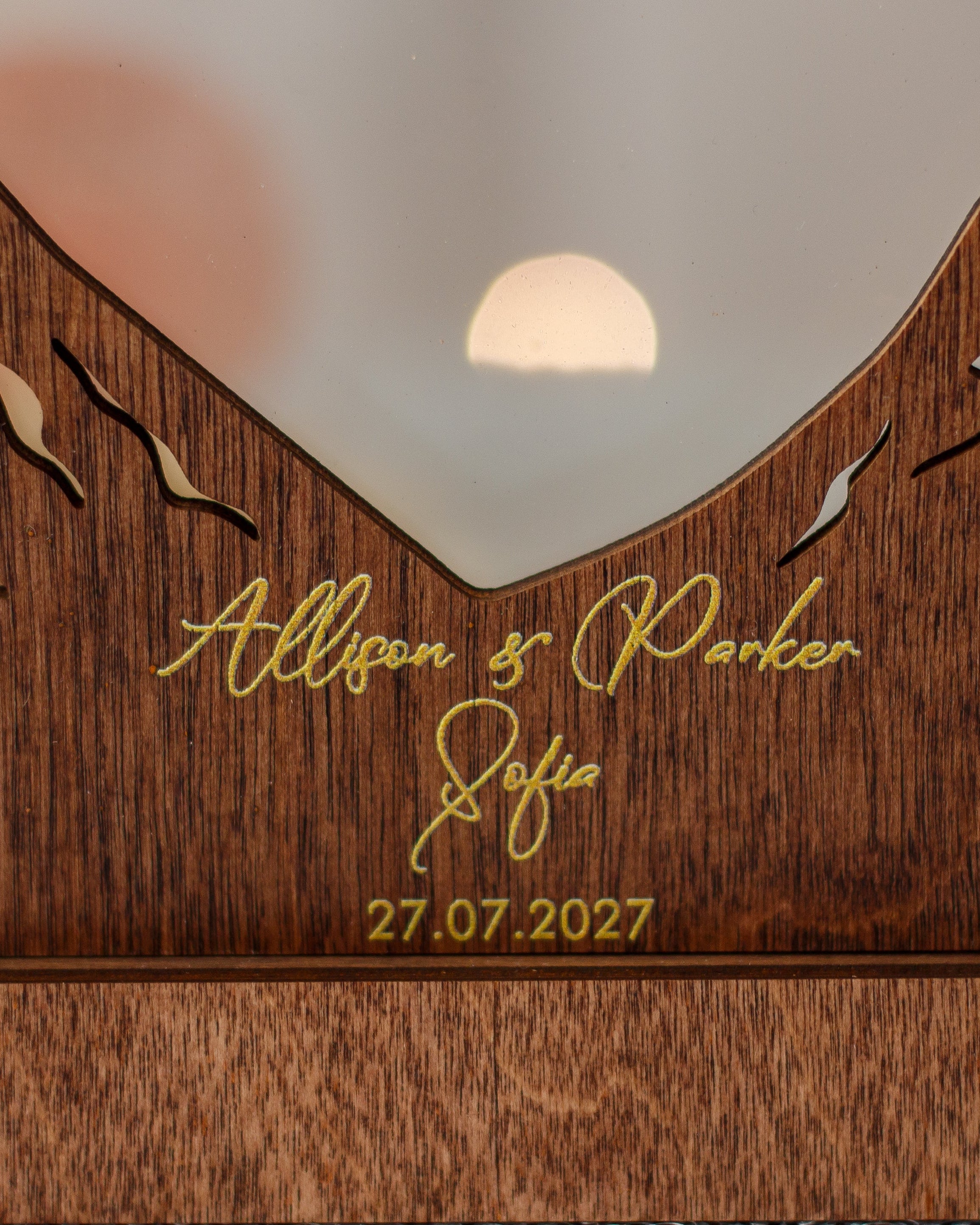 Personalized heart tree unity sand frame for couple keepsake