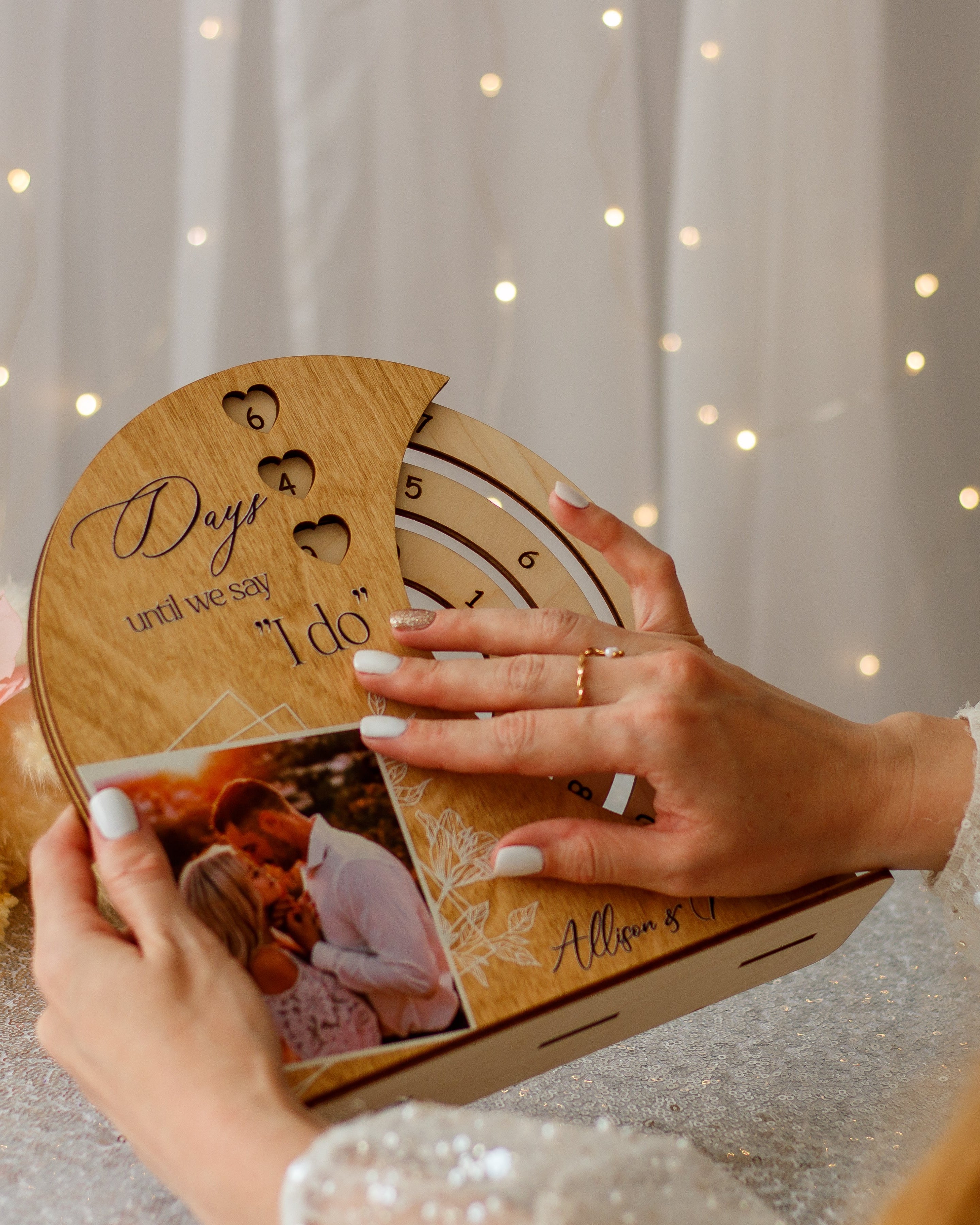 Wedding planning countdown decor for bride