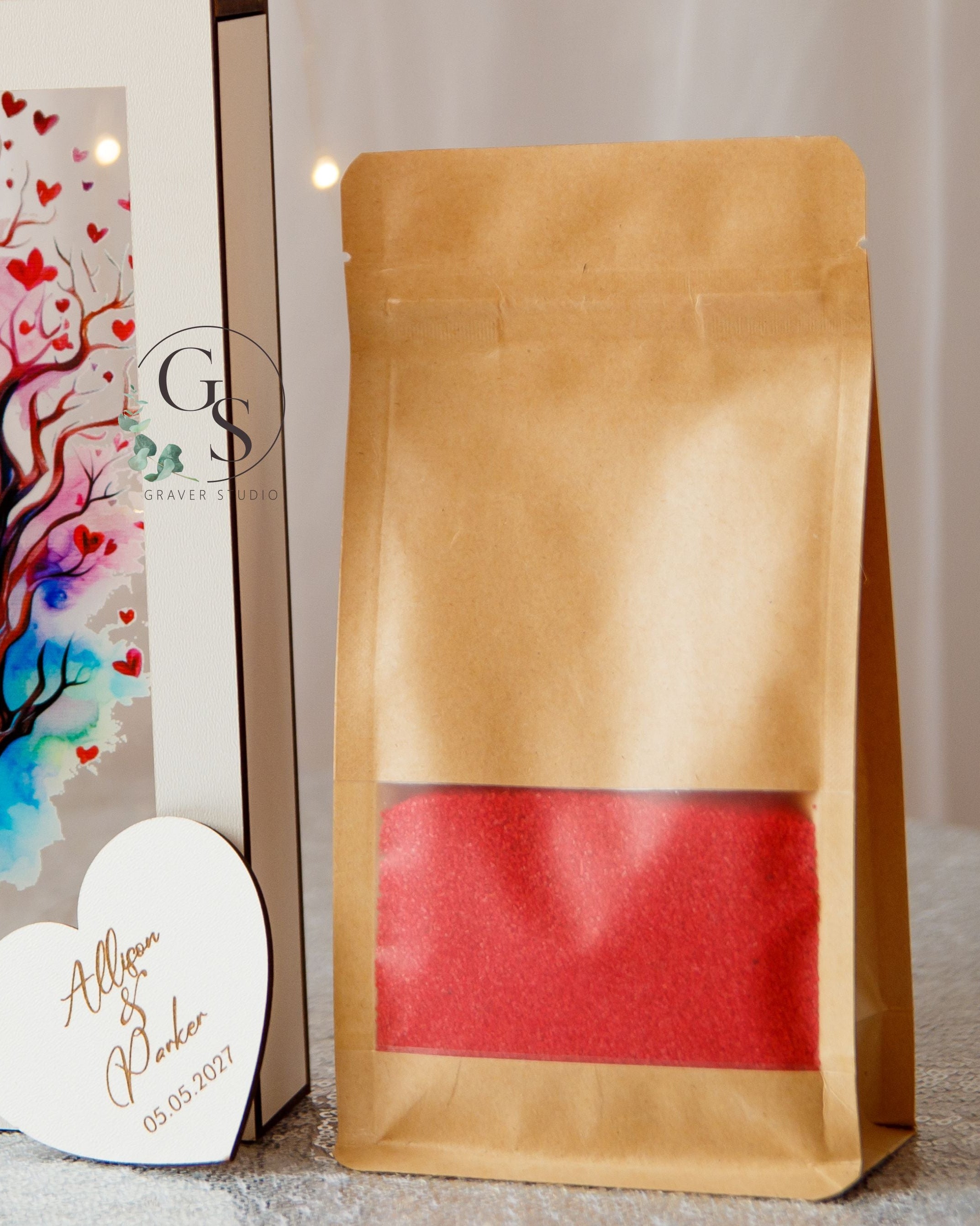 Luxury unity sand ceremony frame gift for bride and groom