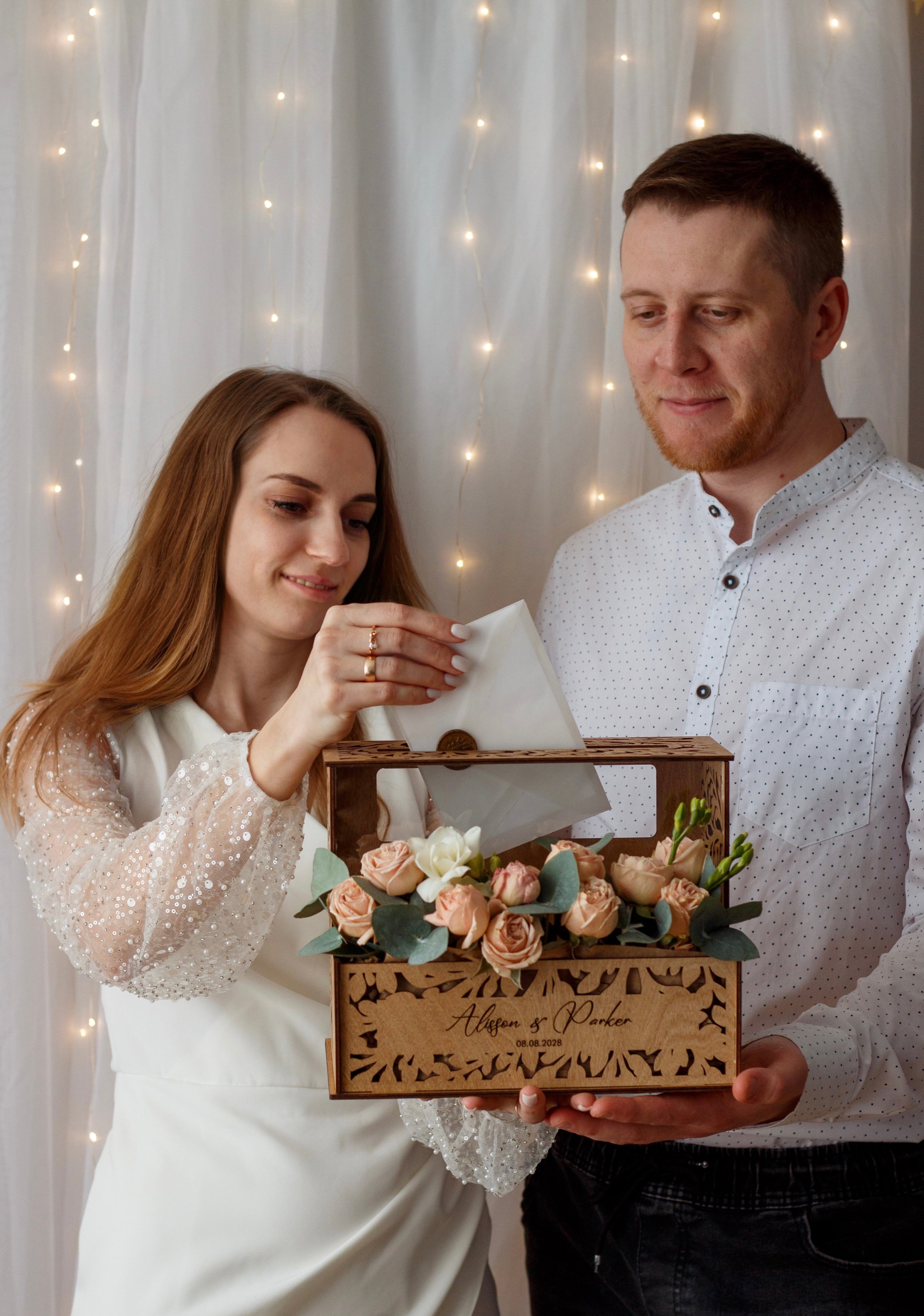 Personalized Wedding Card Box
