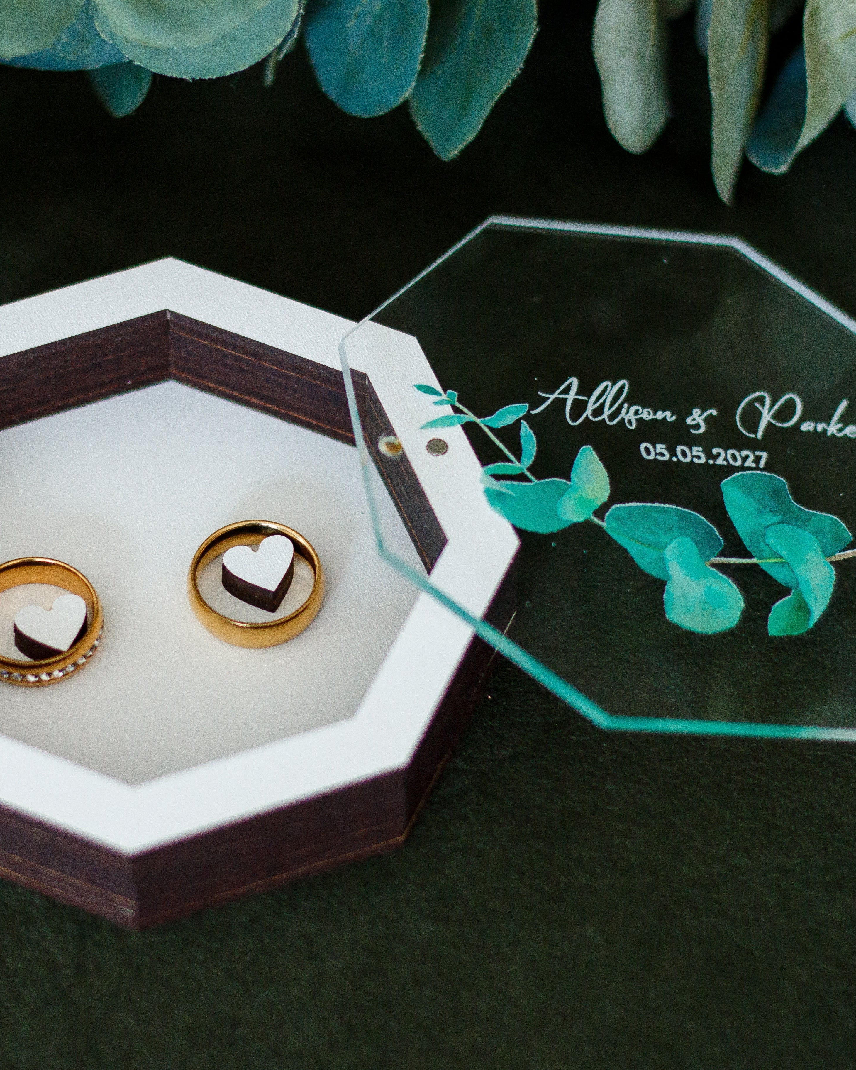Personalized ring bearer box for wedding day