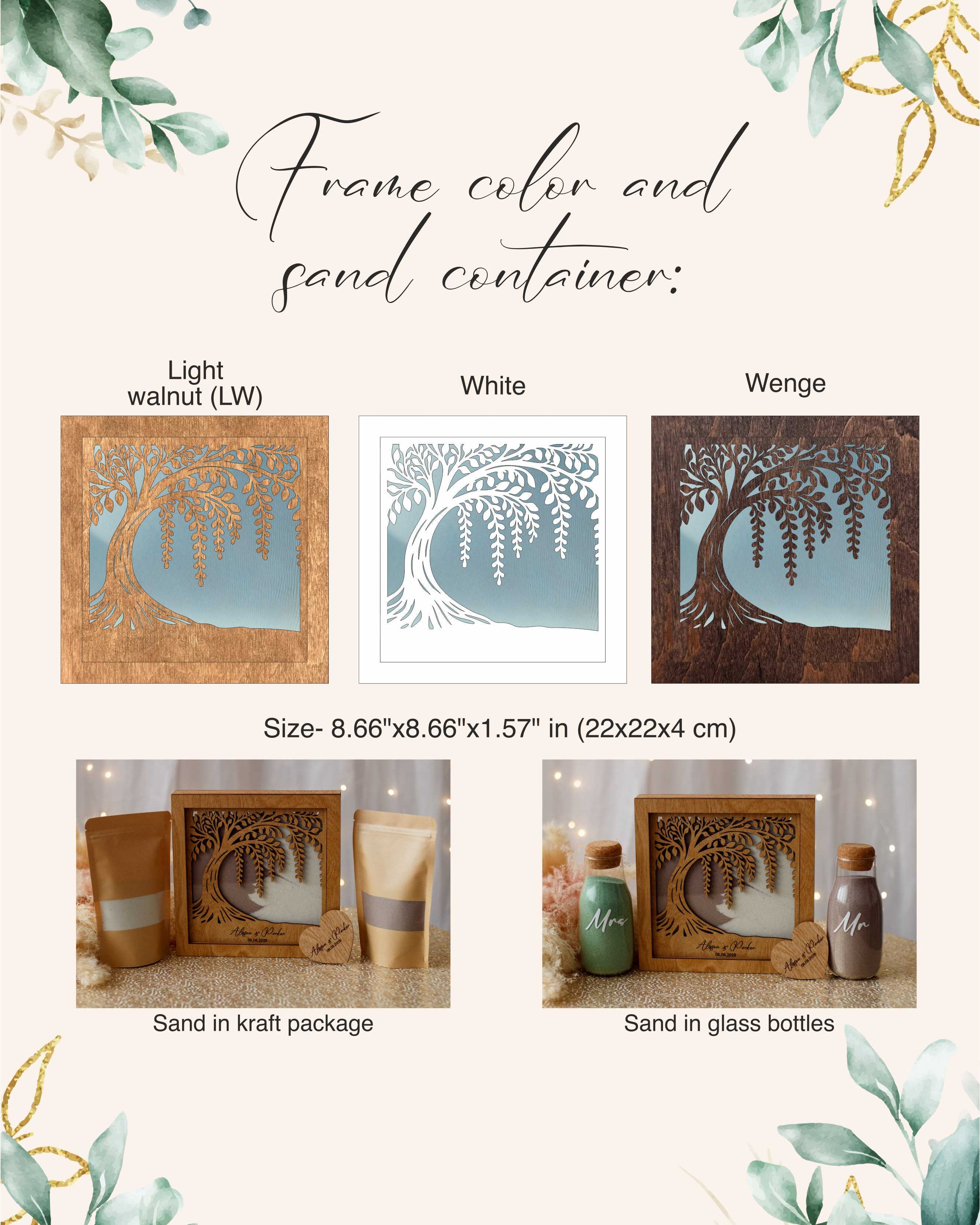 Wedding Sand Ceremony With Family Tree