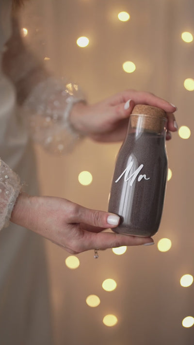 Custom mountain unity sand frame for wedding ceremony decor